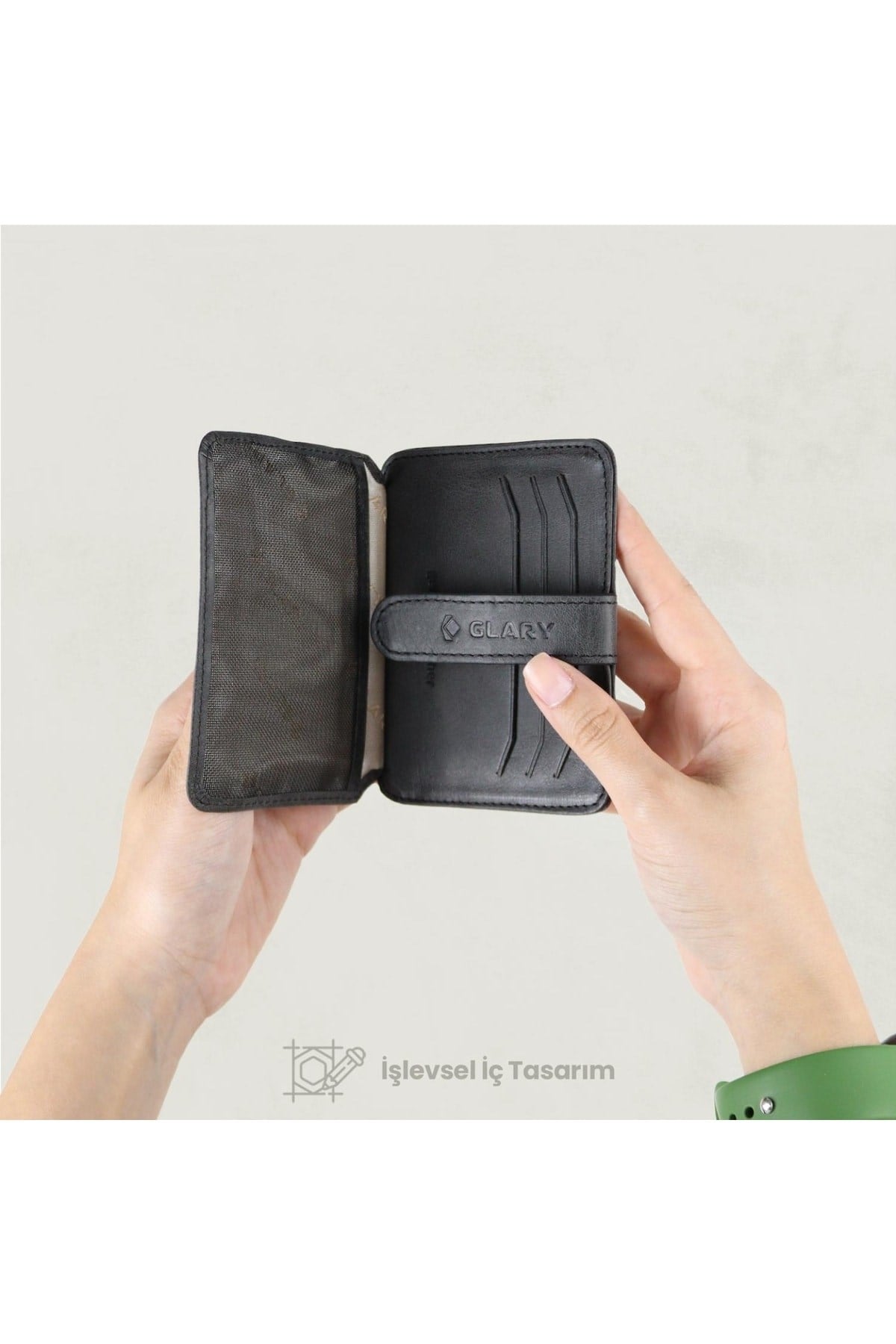 Gl400blc 1.sınıf Kalite Hakiki Deri (genuine Leather) Portmone Unisex Deri Kartlık Cüzdan-siya