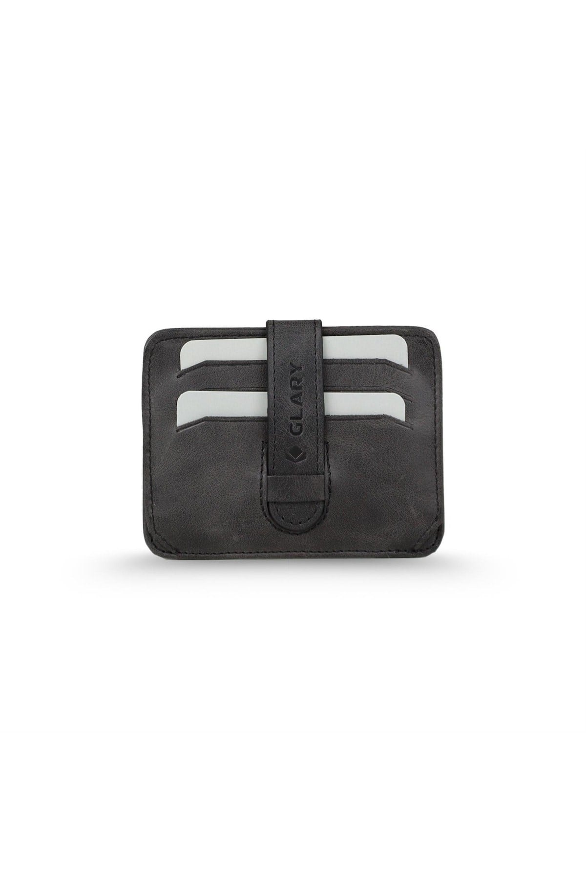 Gl400blc 1.sınıf Kalite Hakiki Deri (genuine Leather) Portmone Unisex Deri Kartlık Cüzdan-siya