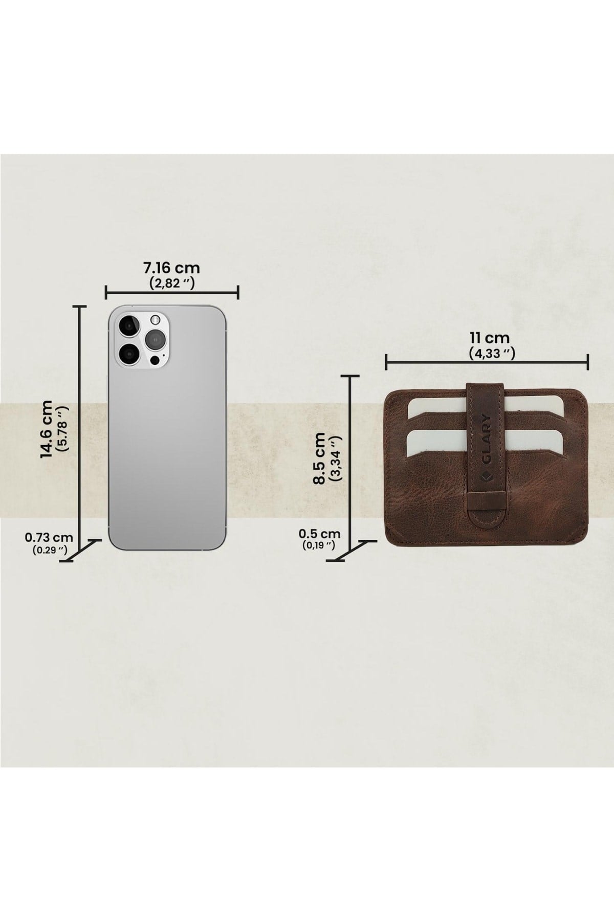 Gl400brw 1.sınıf Kalite Hakiki Deri (genuine Leather) Portmone Unisex Deri Kartlık Cüzdan-kahv