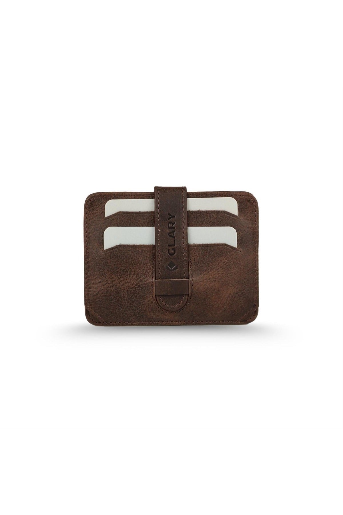 Gl400brw 1.sınıf Kalite Hakiki Deri (genuine Leather) Portmone Unisex Deri Kartlık Cüzdan-kahv