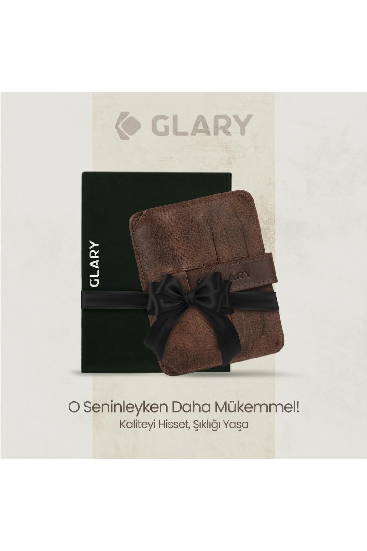 Gl400brw 1.sınıf Kalite Hakiki Deri (genuine Leather) Portmone Unisex Deri Kartlık Cüzdan-kahv