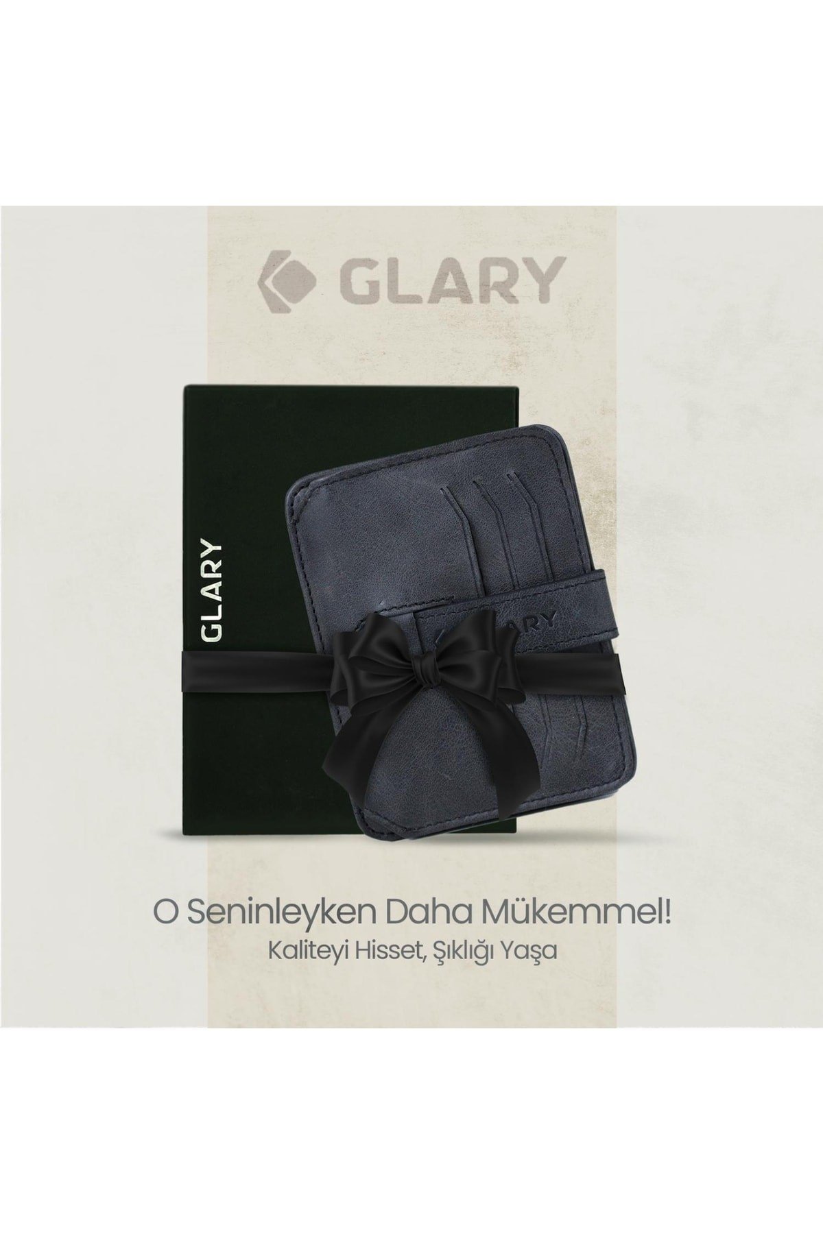 Gl400db 1.sınıf Kalite Hakiki Deri (genuine Leather) Portmone Unisex Deri Kartlık Cüzdan-laciv
