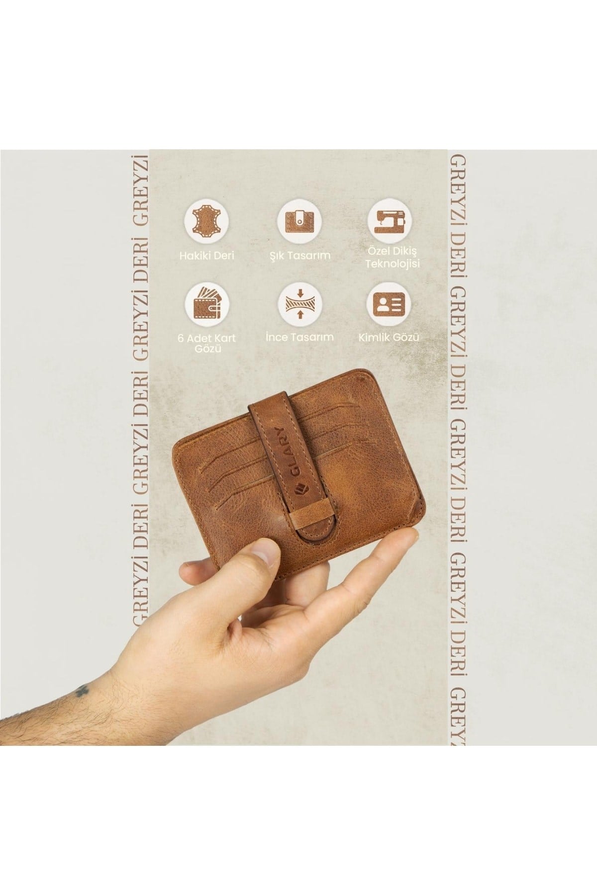 Gl400gng 1.sınıf Kalite Hakiki Deri (genuine Leather) Portmone Unisex Deri Kartlık Cüzdan-taba