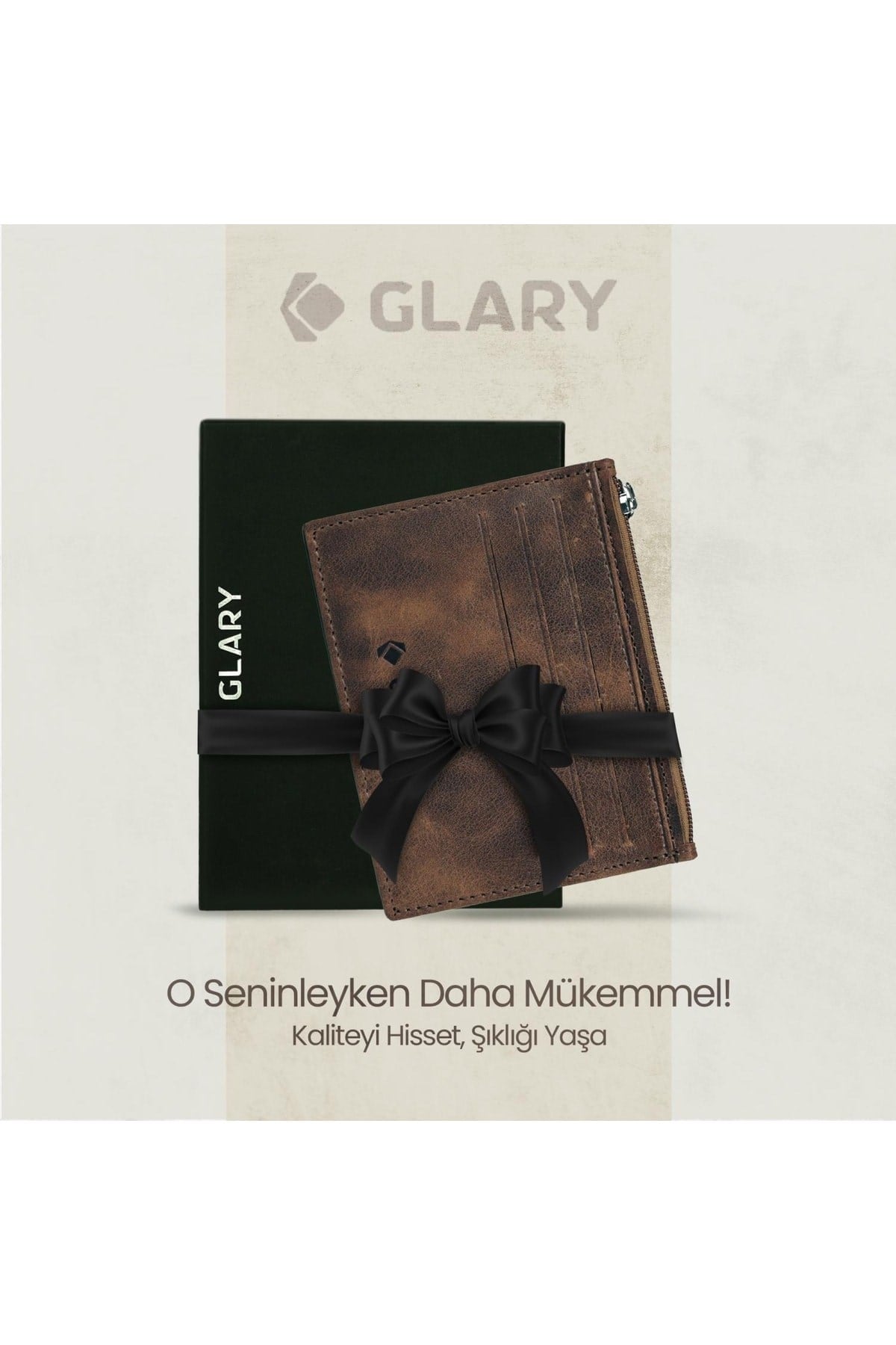 Gl401brw 1.sınıf Kalite Hakiki Deri (genuine Leather) Portmone Unisex Deri Kartlık Cüzdan-kahv