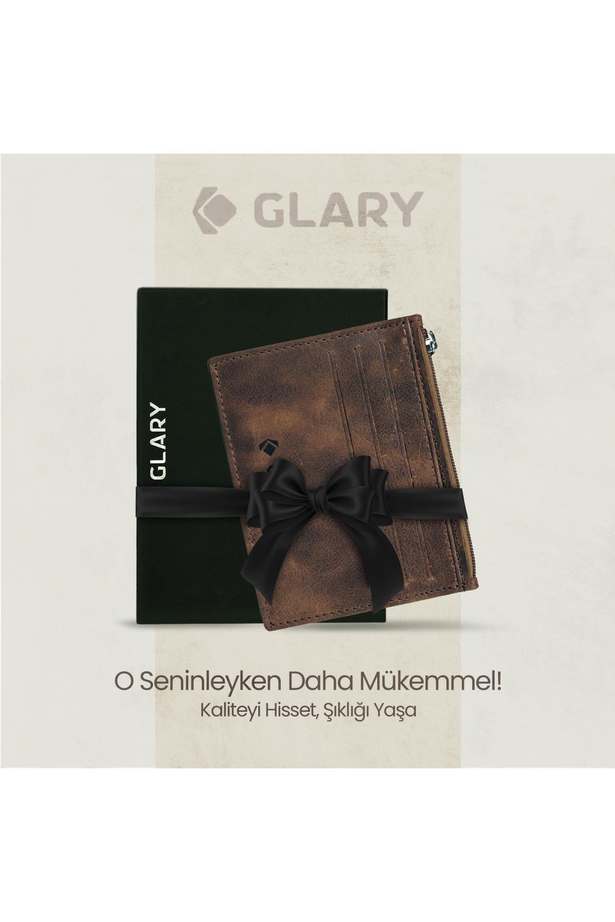 Gl401brw 1.sınıf Kalite Hakiki Deri (genuine Leather) Portmone Unisex Deri Kartlık Cüzdan-kahv