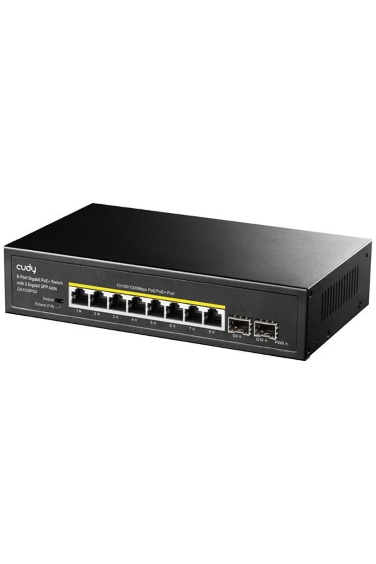 GS1008PS2 8 Port Gigabit 2-SFP 120w Full PoE Yönetilemez Switch