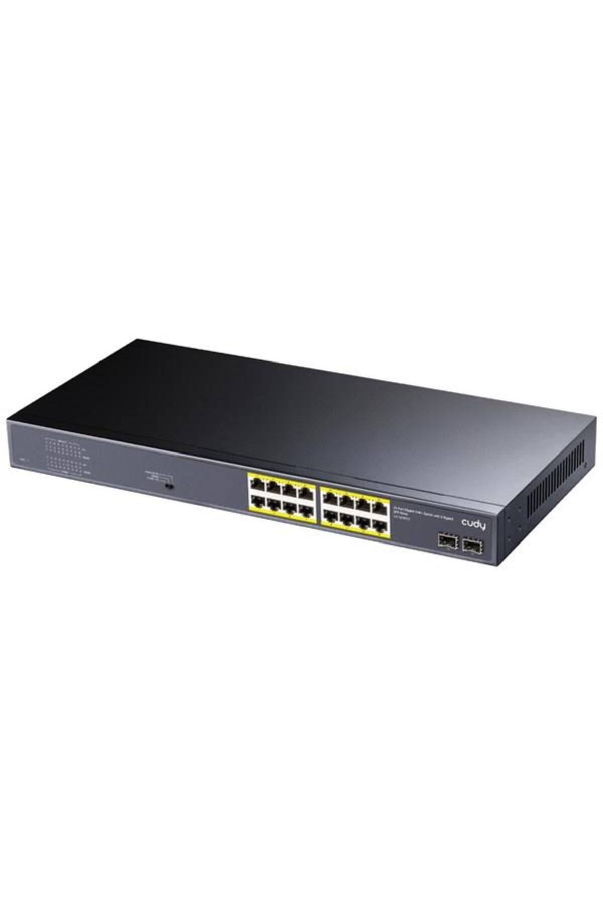 GS1020PS2 16 Port Gigabit 2-SFP 200w Full PoE Yönetilemez Switch