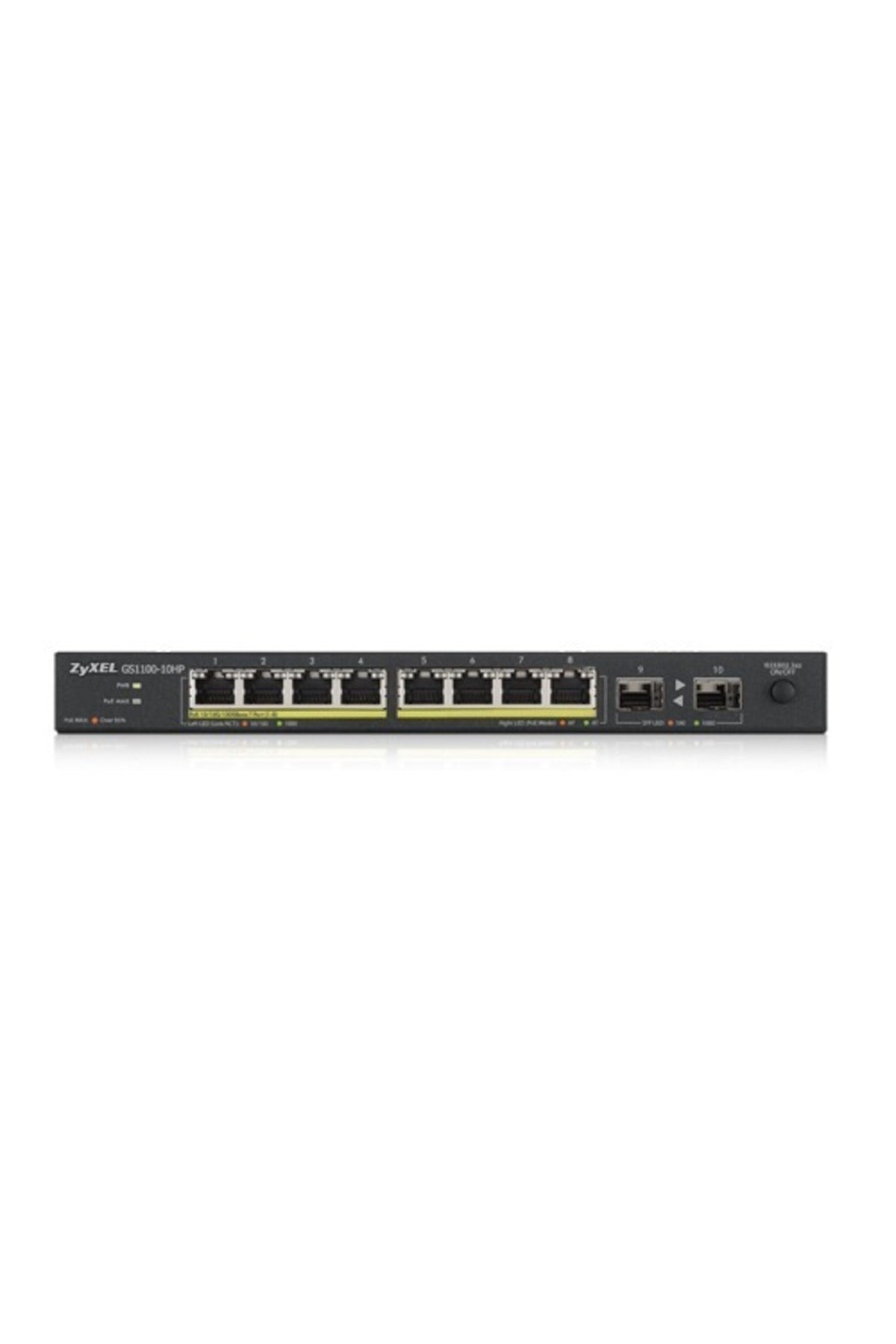 Gs1100-10hp 8 Port 10x10/100/1000 2xsfp Yönetilemez Poe Switch