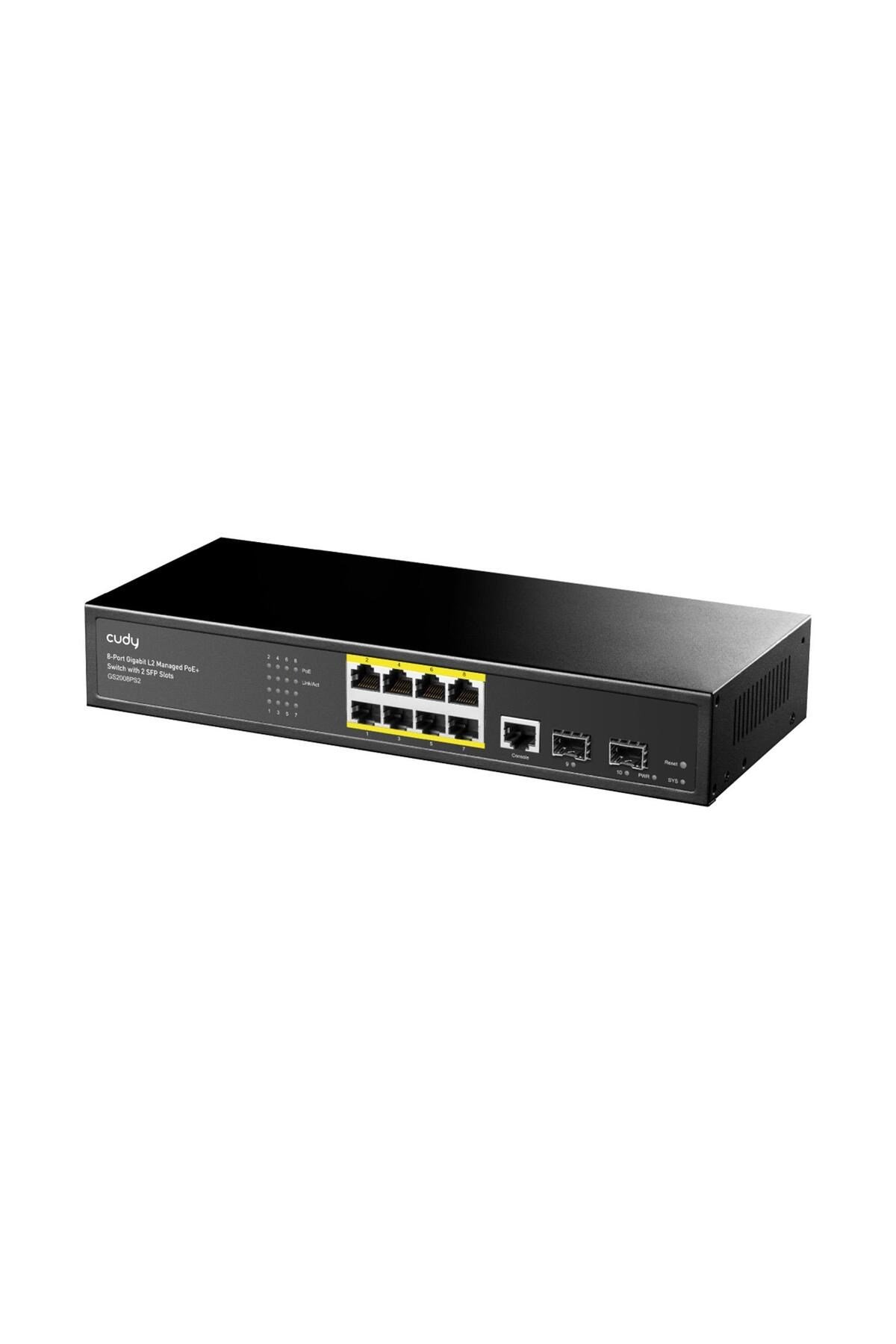 Gs2008ps2 2port Gigabit Sfp,1consol,2gigabit Combo,8 Port Poe L2 Yönetilebilir Gigabit Switch