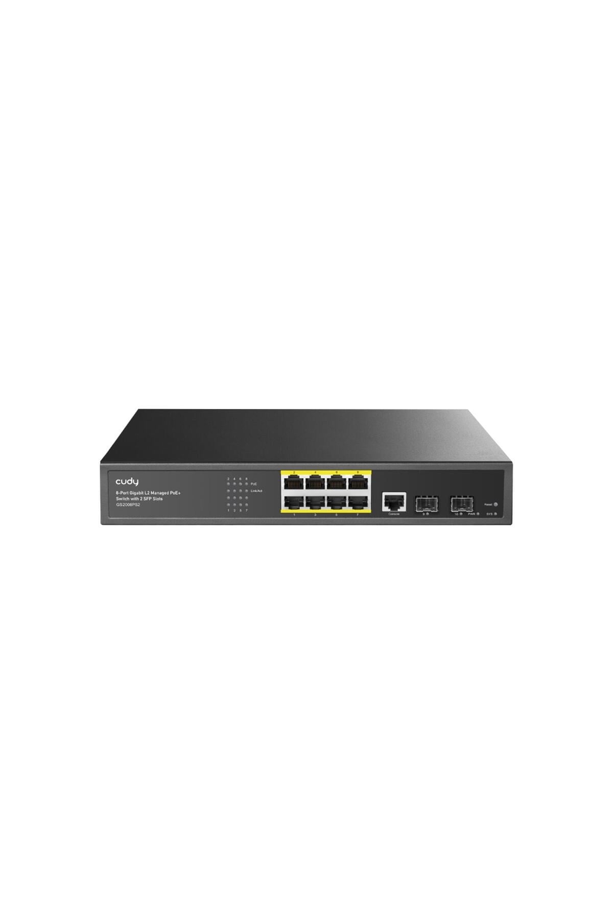 Gs2008ps2 2port Gigabit Sfp,1consol,2gigabit Combo,8 Port Poe L2 Yönetilebilir Gigabit Switch