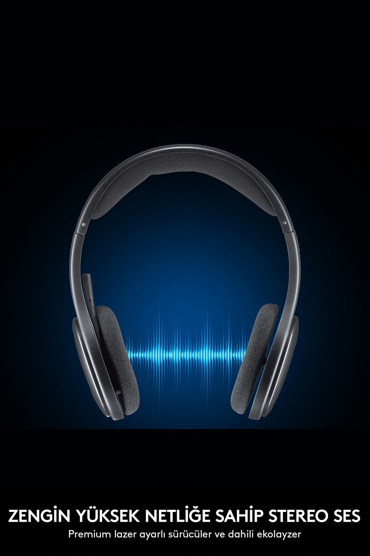 H800 Gürültü Önleyici Mikrofonlu Stereo Bluetooth Kulaklık - Siyah