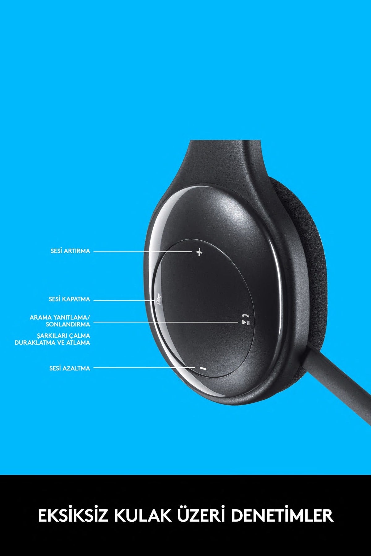 H800 Gürültü Önleyici Mikrofonlu Stereo Bluetooth Kulaklık - Siyah