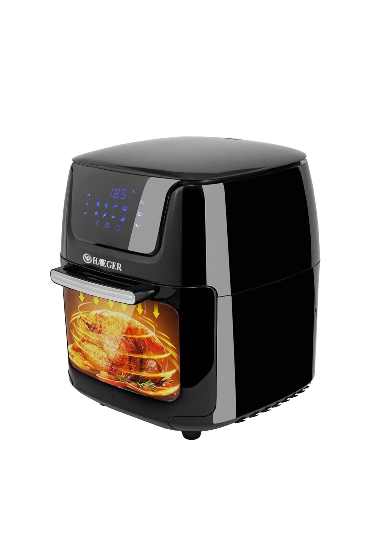 Haeger Hg-5297 Dokunmatik 12l Fırın Tipi 5 Aparatlı Airfryer 1800w Yağsız Kızartma Fritözü