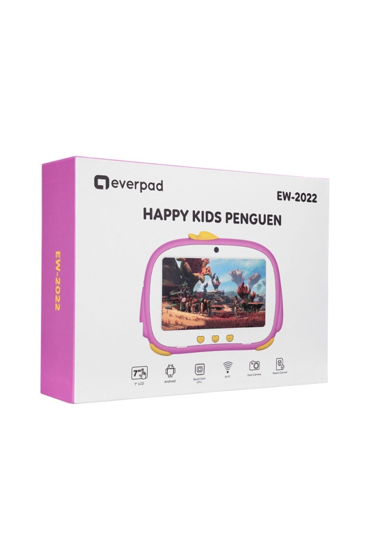 Happy Kıds Penguen Ew-2022 Wifi+bt Çift Kamera Pembe 7 Lcd Ekran 2gb A100 Tablet Pc
