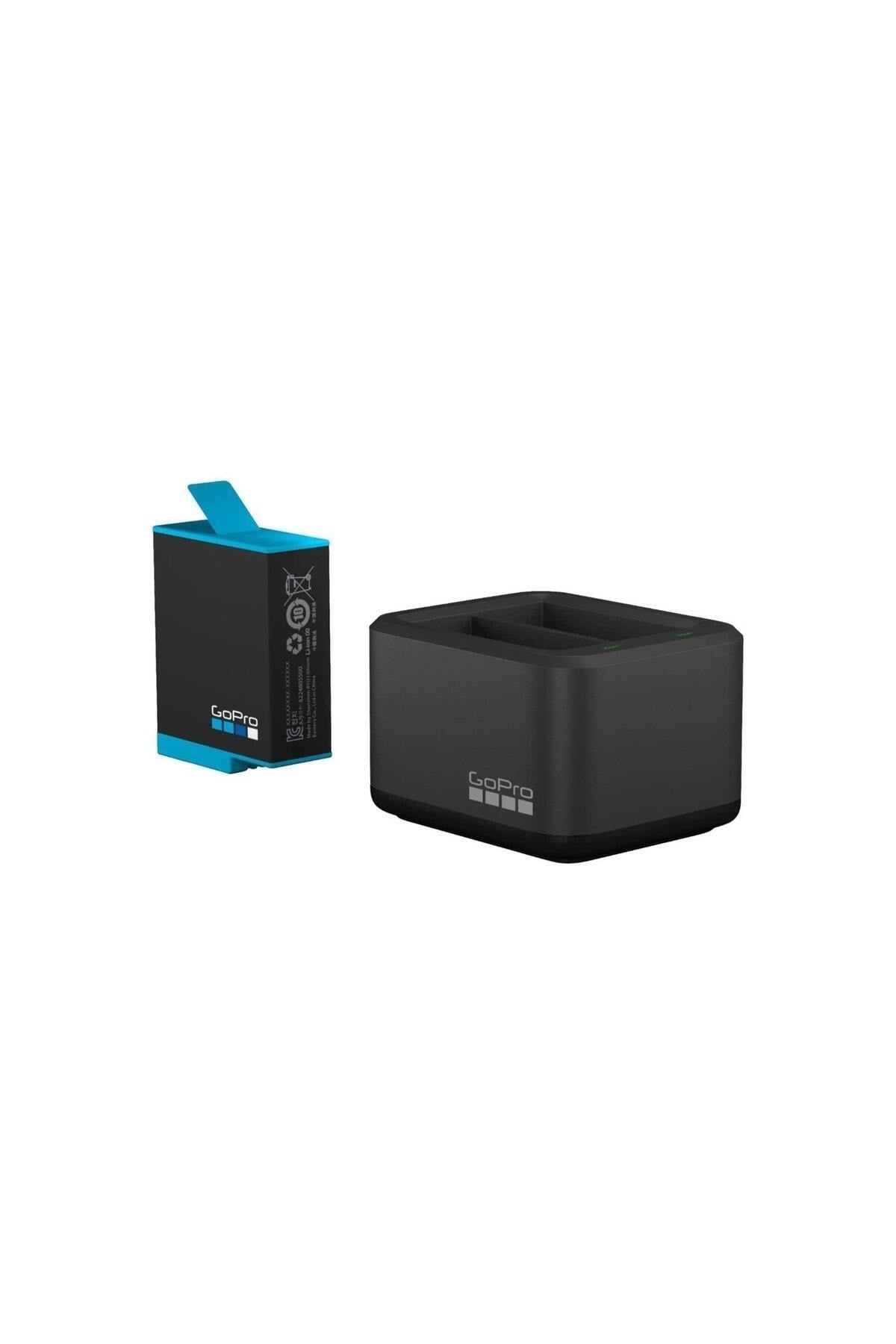 Hero 9 ADDBD-001 Çift Batarya Şarj Cihazı + Enduro Siyah Bataryalar