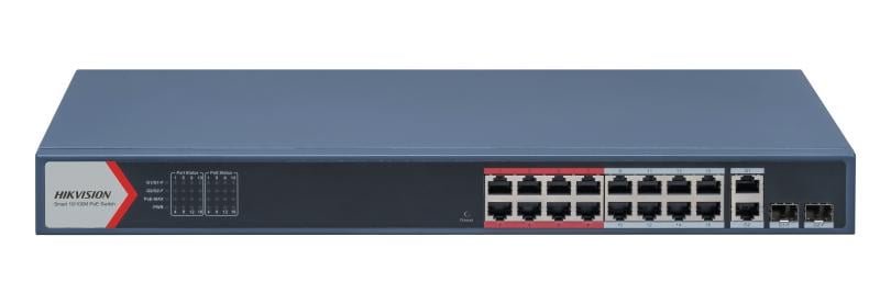 HIKVISION DS-3E1318P-EI 18 Port Mbit 16 PORT POE 230W 2xCombo Uplink Yönetilebilir Smart Switch