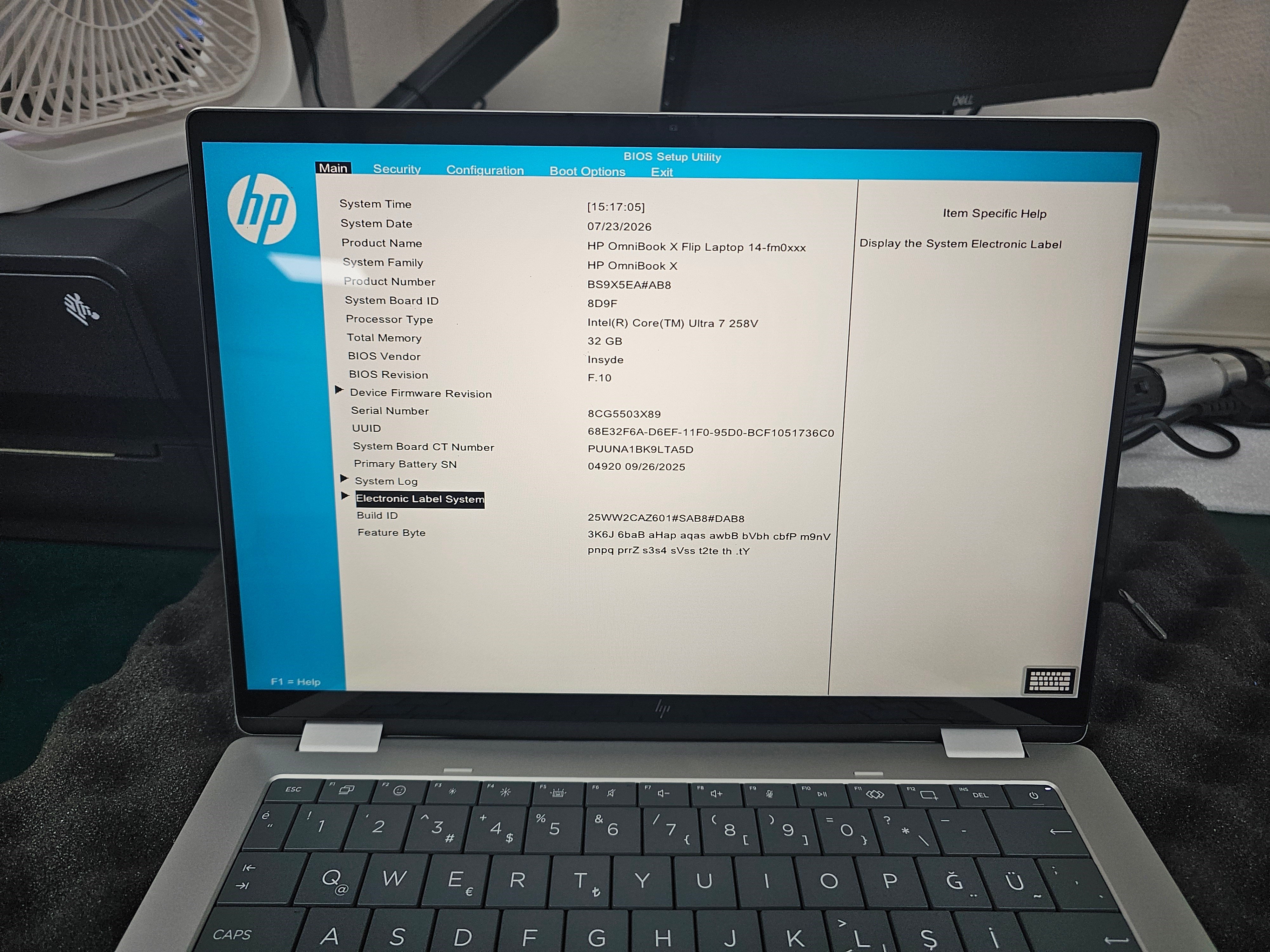 HP Omnibook X Flip 14-FM0002NT BS9X5EAA20 Ultra7-258V 32GB 512SSD 14