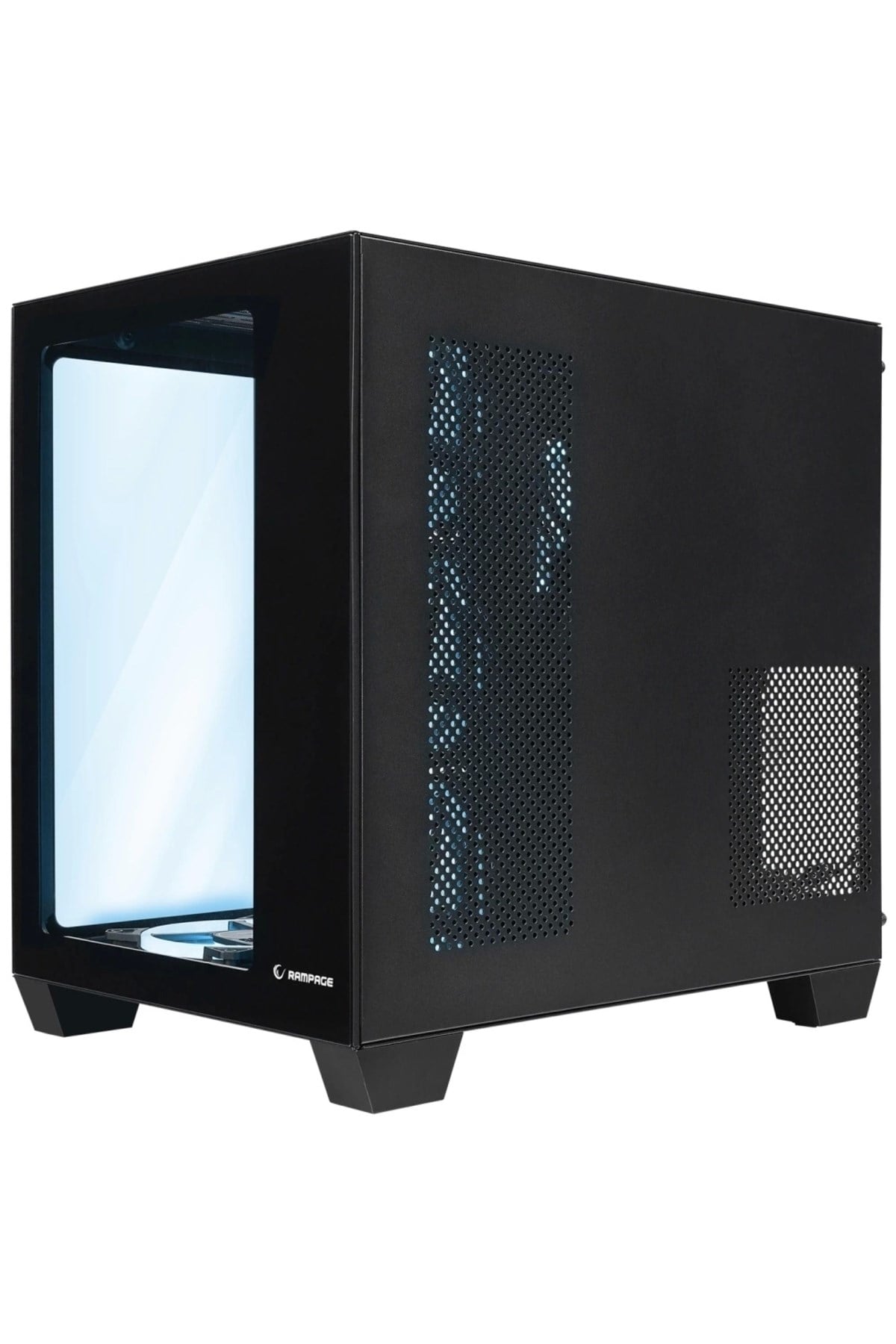 Icewave Siyah Temperli Camlı Mid-t Gaming Oyuncu Kasası