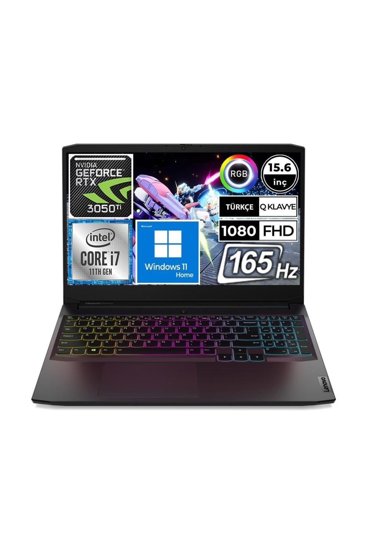 Ideapad Gaming 3 82k100cgtx06 I7-11370h 64gb 1tbssd Rtx3050ti 15.6