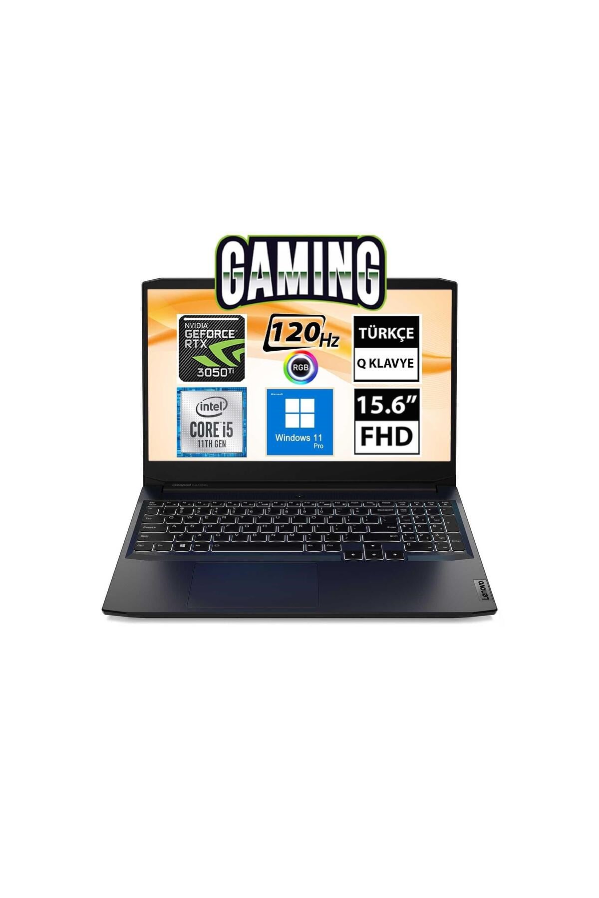 IdeaPad Gaming 3 82K101FQTX12 i5-11320H 16GB 512SSD RTX3050Ti 15.6