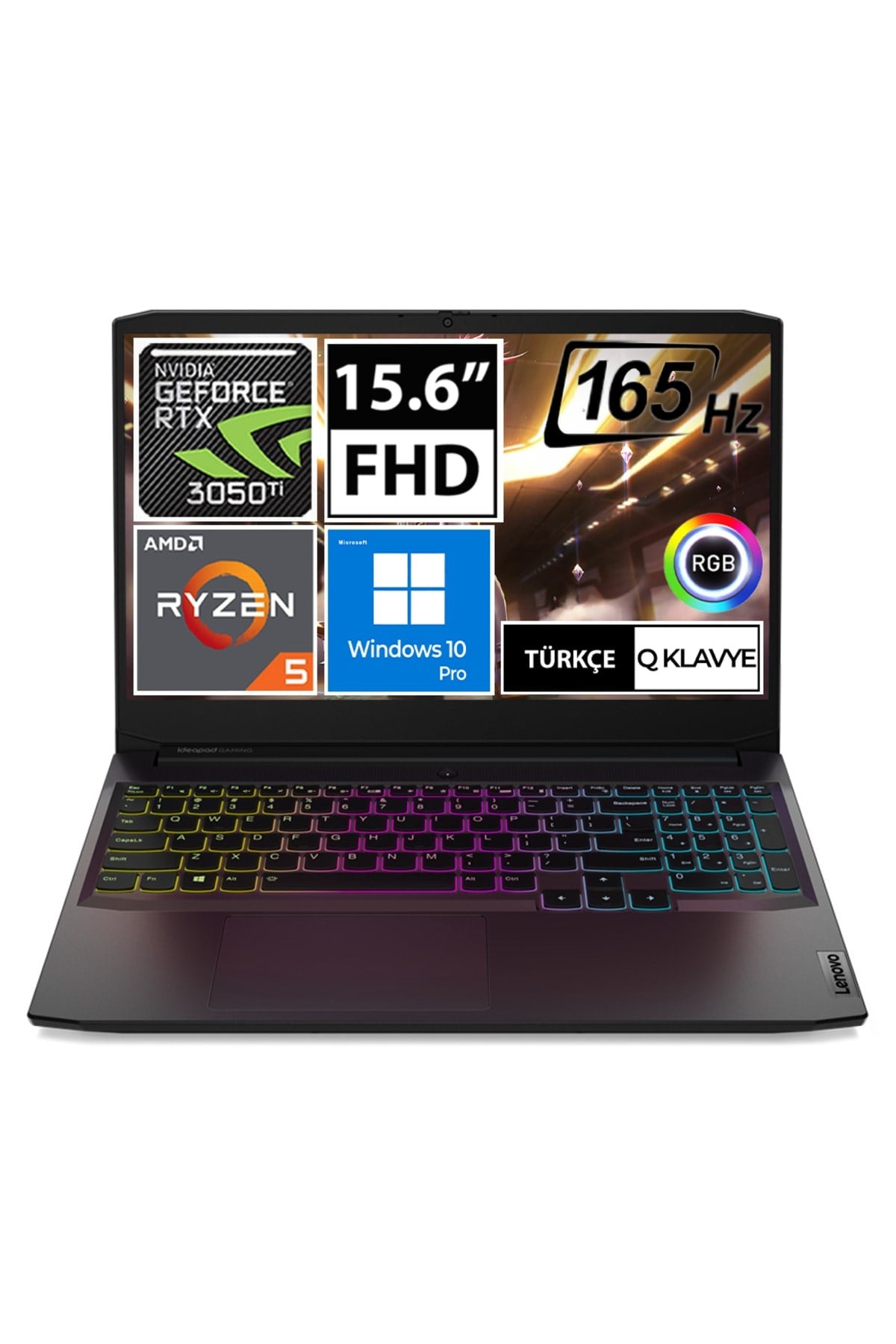 Ideapad Gaming 3 82k201xdtx06 Ryzen5 5600h 32gb 512ssd Rtx3050ti 15.6