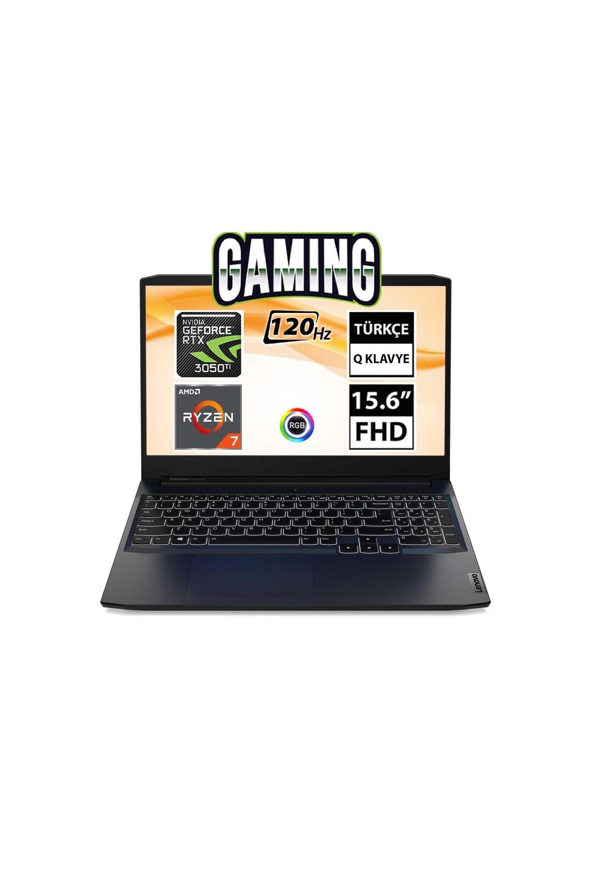 IdeaPad Gaming 3 82K2023DTX07 Ryzen7 5800H 32GB 512SSD+1TBSSD RTX3050Ti 15.6
