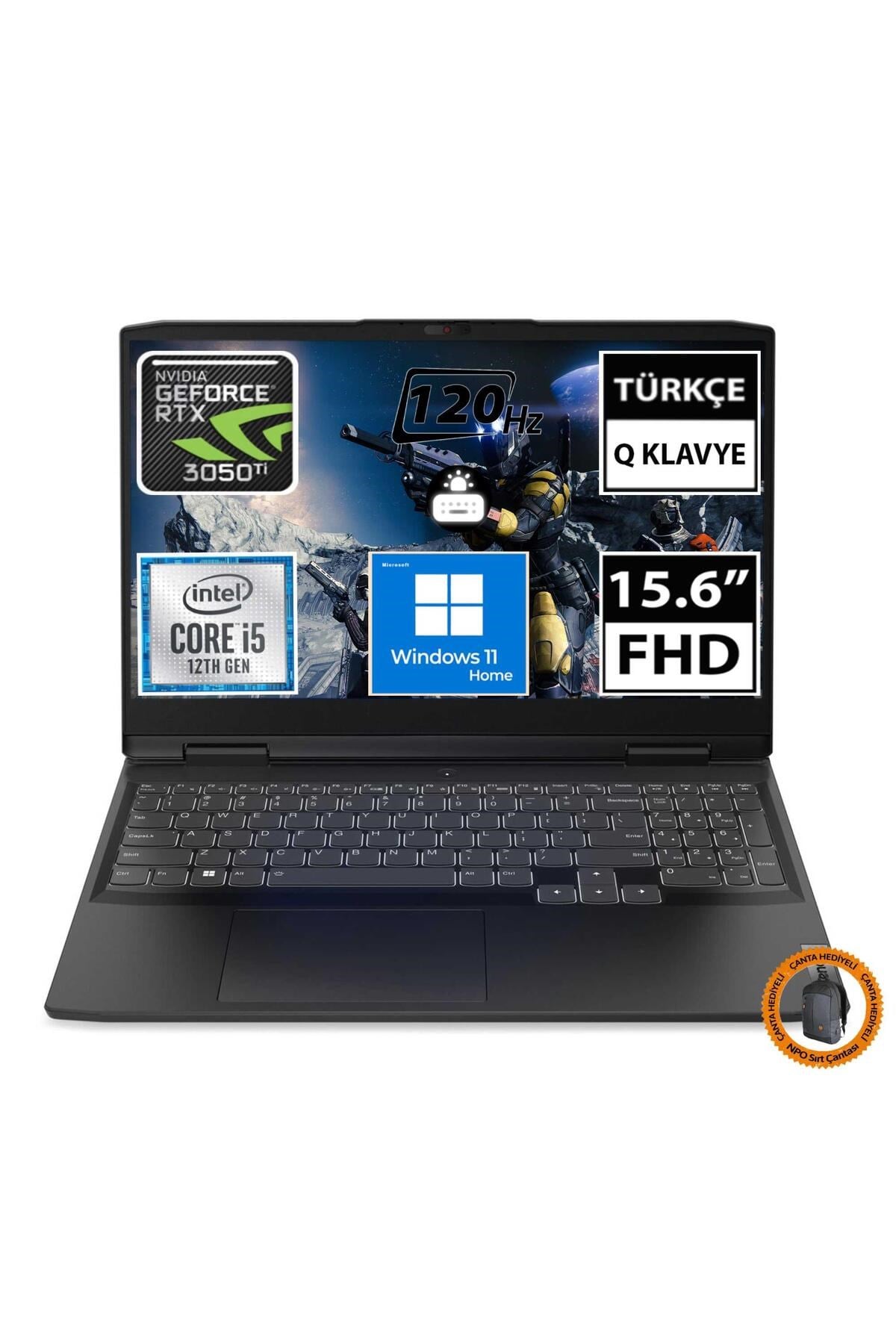 IdeaPad Gaming 3 82S9015TTX09 i5-12450H 64GB 512SSD+1TBSSD RTX3050Ti 15.6