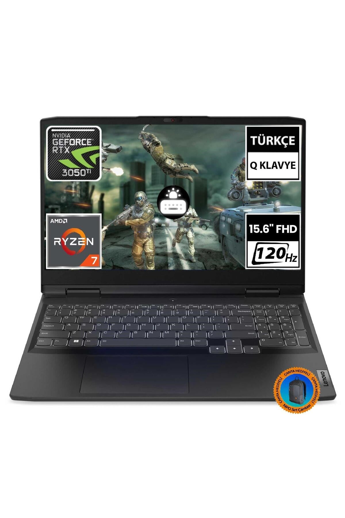 IdeaPad Gaming 3 82SB00S0TX11 Ryzen7 6800H 64GB 512SSD+1TBSSD RTX3050Ti 15.6