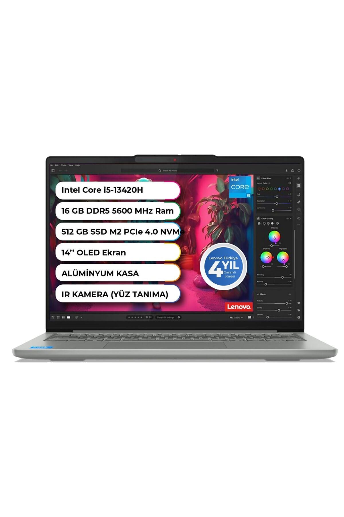 IDEAPAD Slim 5 14IRH10 Intel I5 13420H DDR5 16 Gb 512 Gb Ssd Freedos 14 Inç Oled 83HR0070TR