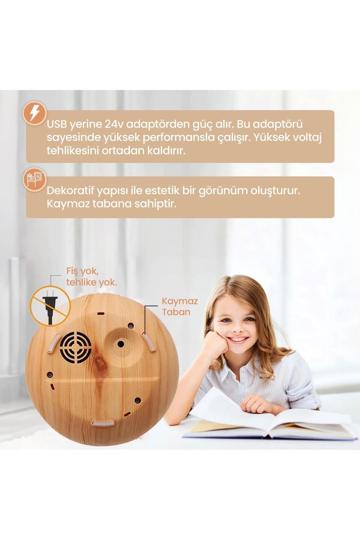 iHome 025AK Renkli Aromaterapi Difüzör ve Ultrasonik Hava Nemlendirici Buhar Makinesi