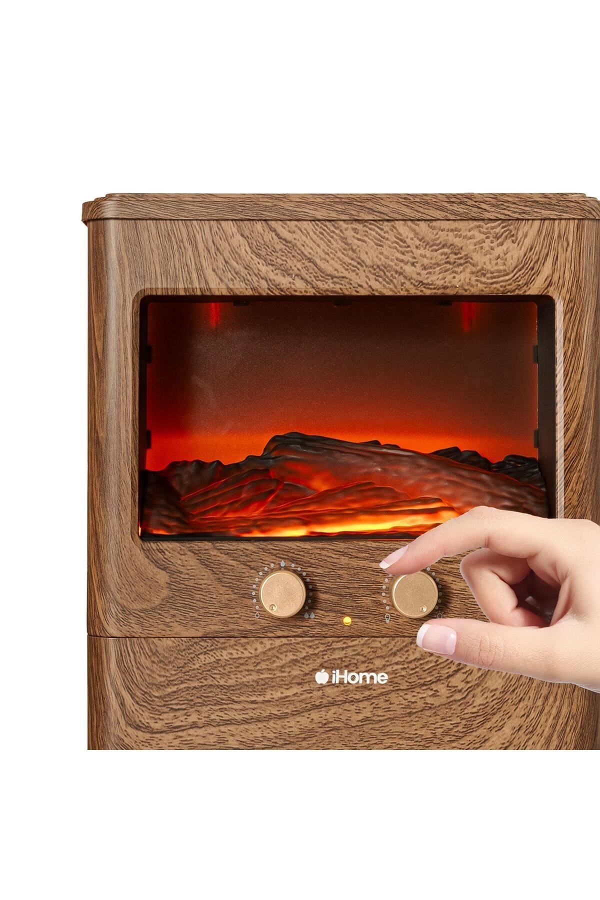iHome NPD3L 3D Şömine Efektli 3L Aromaterapi Difüzör Ultrasonik Hava Nemlendirici Buhar Makinesi