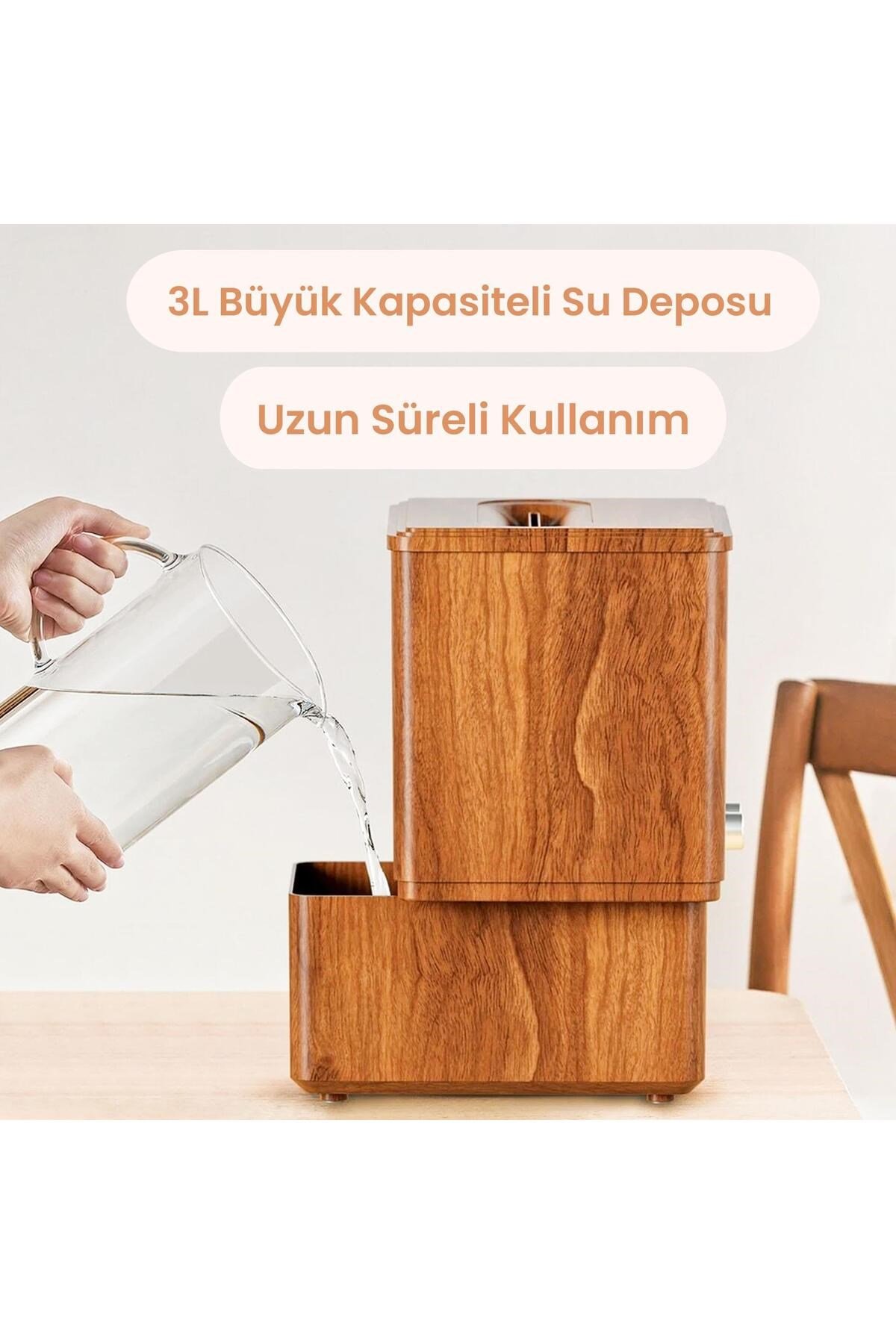 iHome NPD3L 3D Şömine Efektli 3L Aromaterapi Difüzör Ultrasonik Hava Nemlendirici Buhar Makinesi