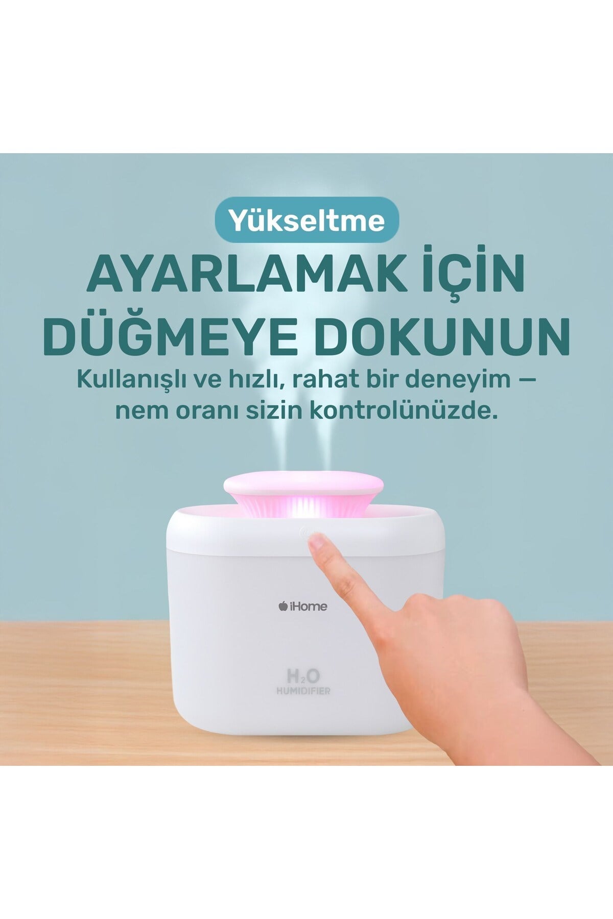 iHome14 RGB Renkli 3300ml Aromaterapi Difüzör Ultrasonik Hava Nemlendirici Buhar Makinesi