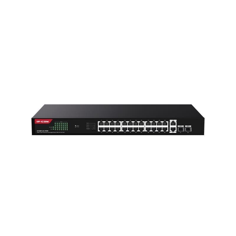 Ip-com G1128-24-410w 24 Port Gigabit +2xgb Rj45/sfp Uplink 370w Poe Rackmount Switch