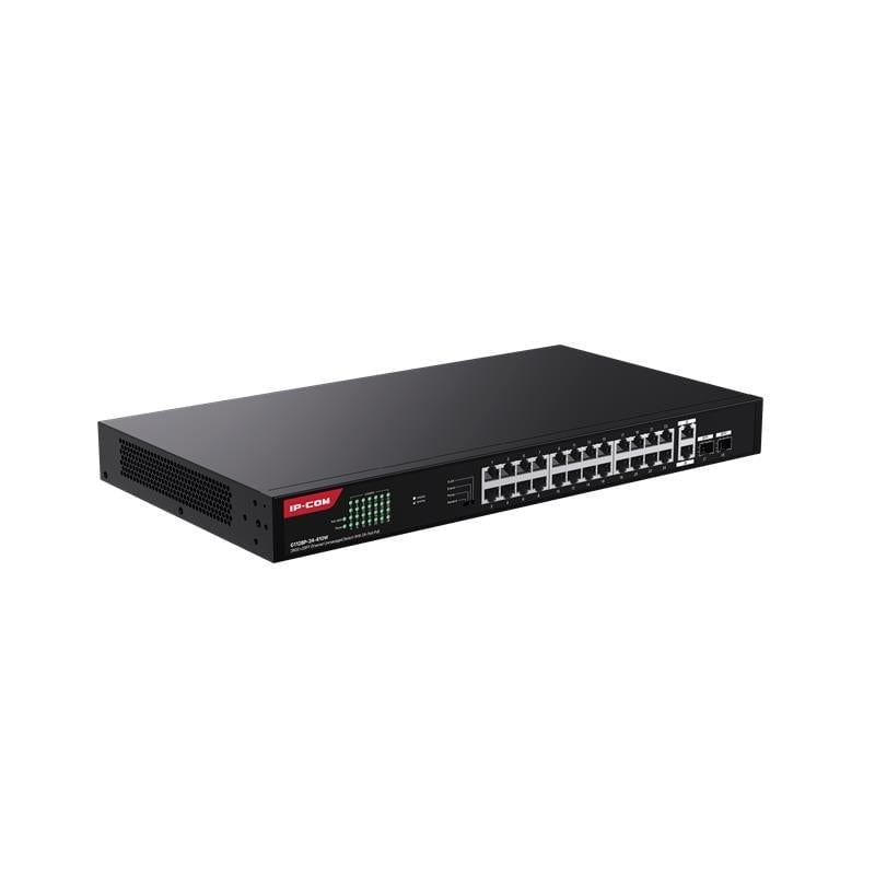 Ip-com G1128-24-410w 24 Port Gigabit +2xgb Rj45/sfp Uplink 370w Poe Rackmount Switch