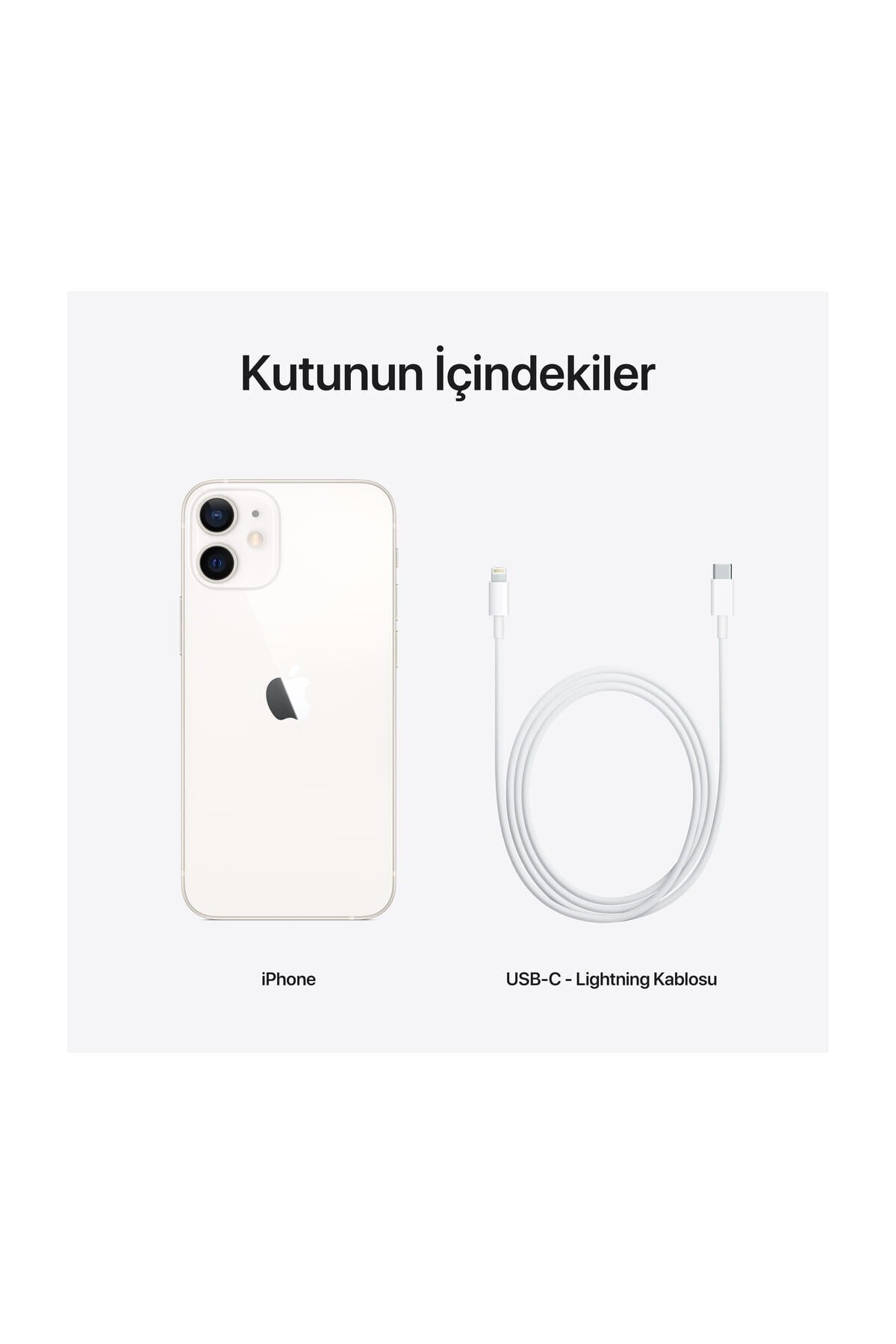 iPhone 12 Mini 64 GB Beyaz Cep Telefonu Apple Türkiye Garantili