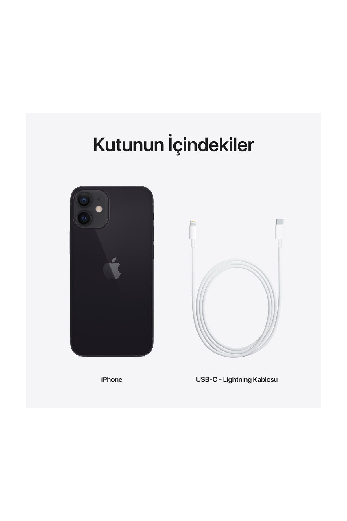 iPhone 12 Mini 64 GB Siyah Cep Telefonu (Apple Türkiye Garantili)