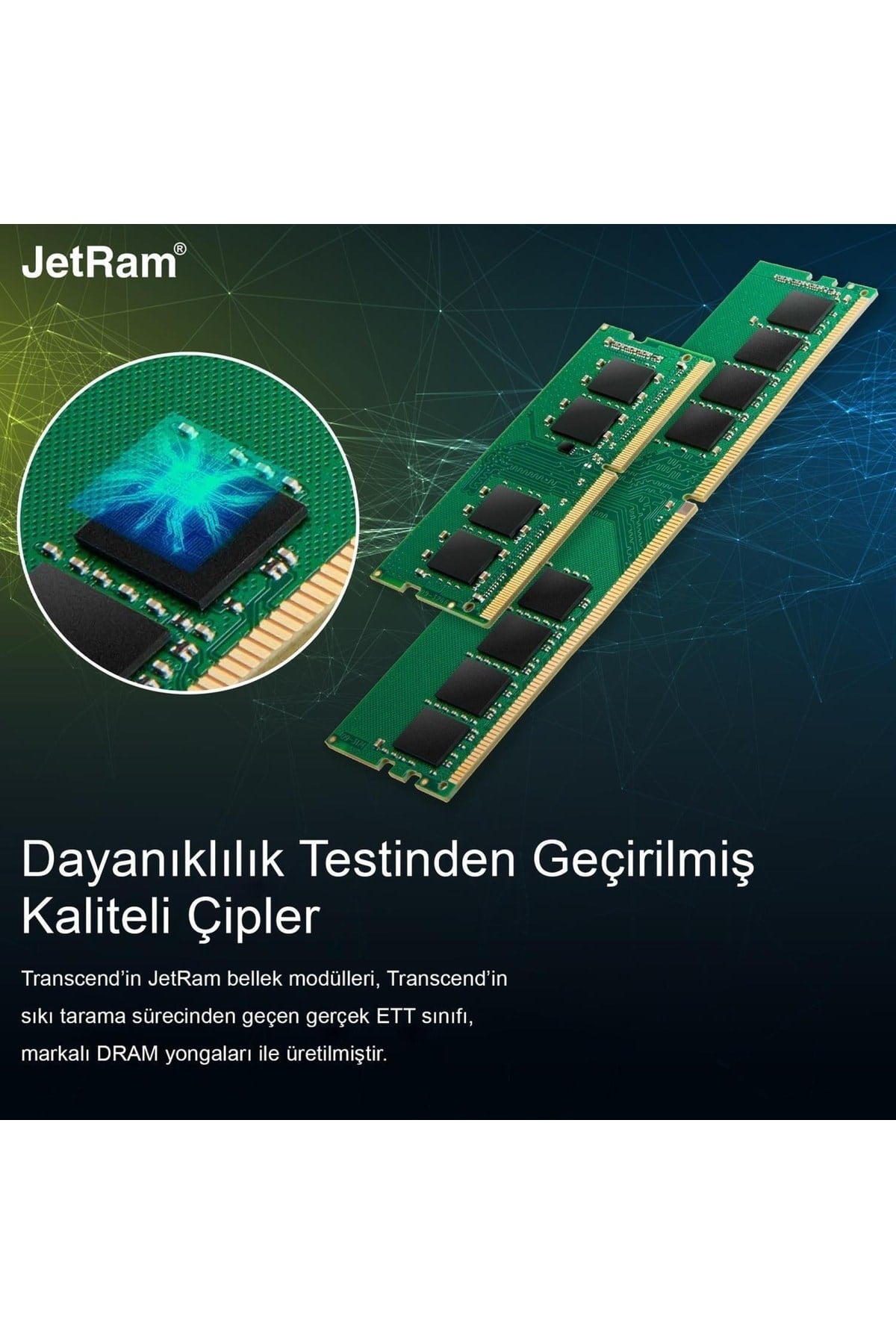 Jm3200hlg-8g 8gb Ddr4 3200mhz Cl22 1.2v Masaüstü Ram