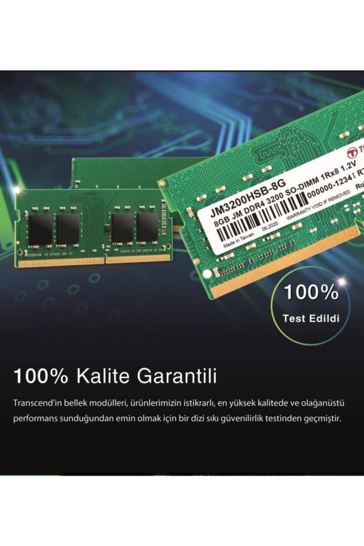 Jm3200hsb-8g 8gb Ddr4 3200mhz Cl22 1.2v Msı Uyumlu Notebook Ram
