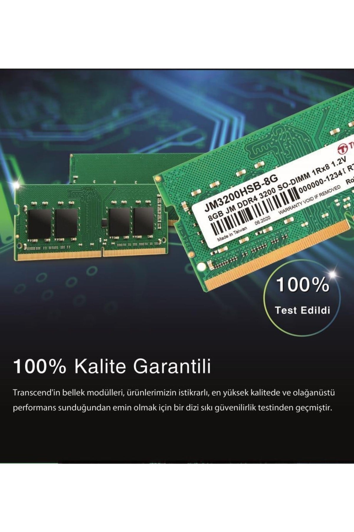 Jm3200hsb-8g 8gb Ddr4 3200mhz Cl22 1.2v Asus Uyumlu Notebook Ram