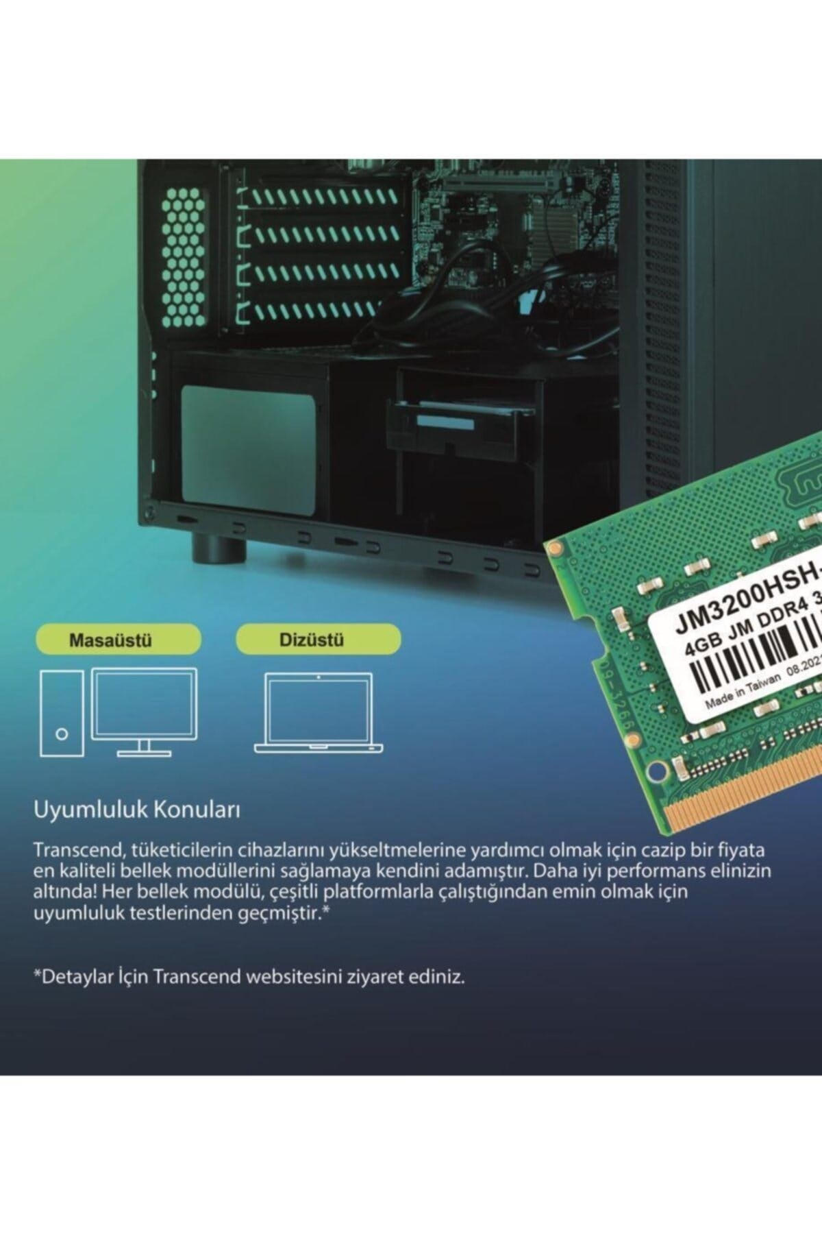 Jm3200hsh-4g 4gb Ddr4 3200mhz Cl22 1.2v Notebook Ram