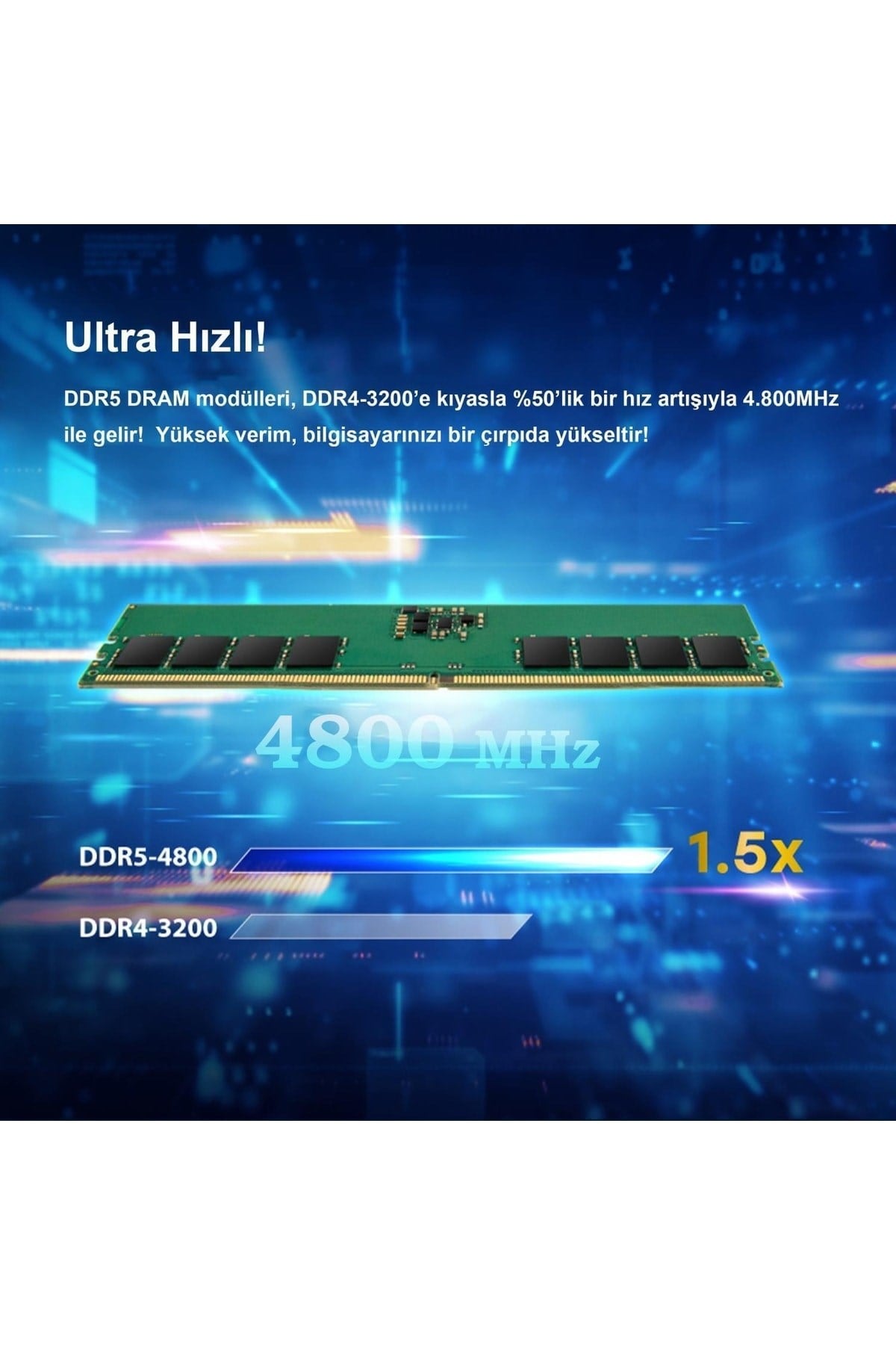 Jm4800alg-8g 8gb Ddr5 4800mhz Cl40 1.1v Masaüstü Ram