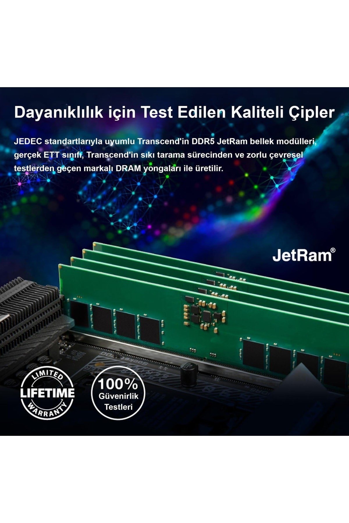 Jm4800alg-8g 8gb Ddr5 4800mhz Cl40 1.1v Masaüstü Ram