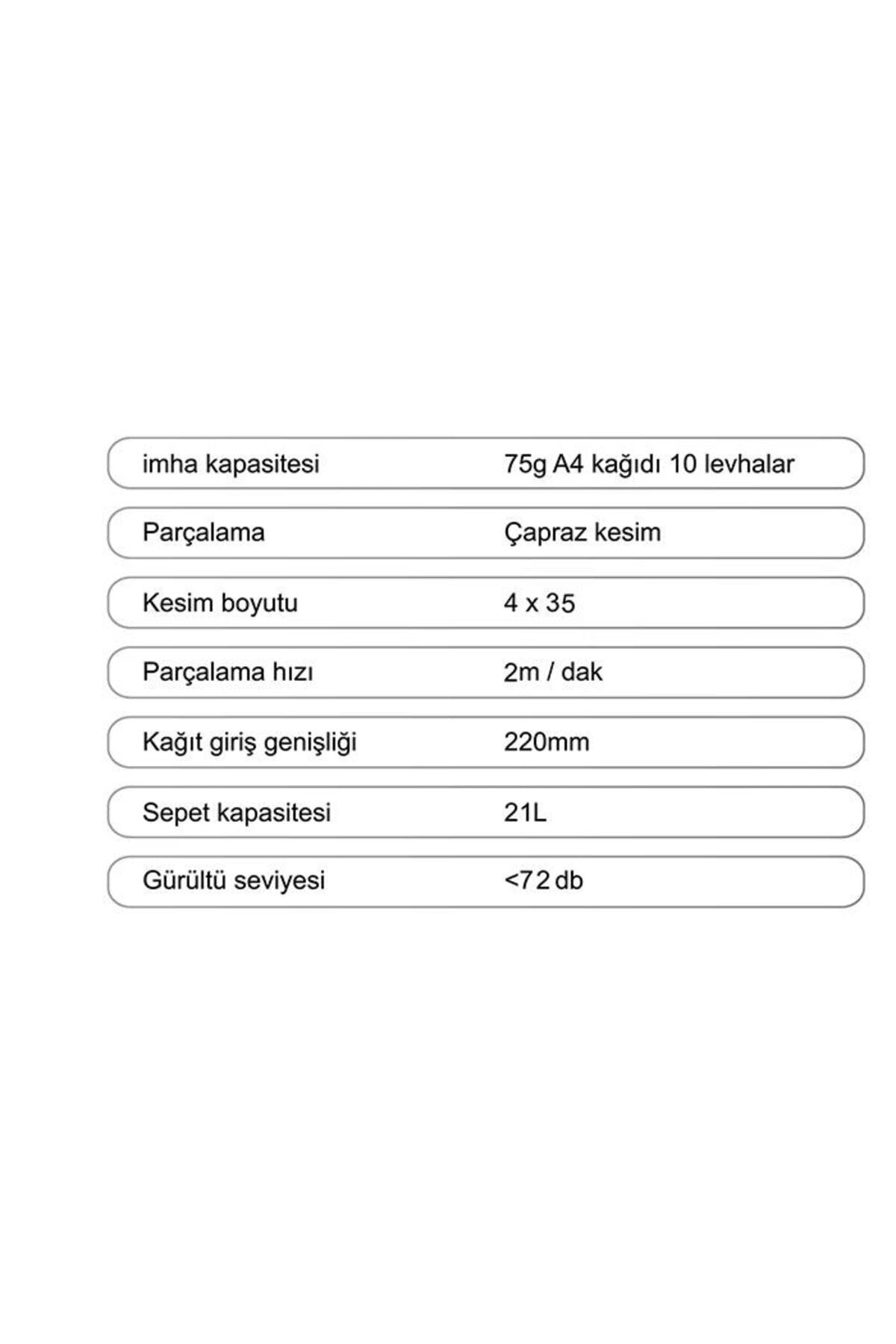JP-736C 21lt siyah kağıt imha makinesi