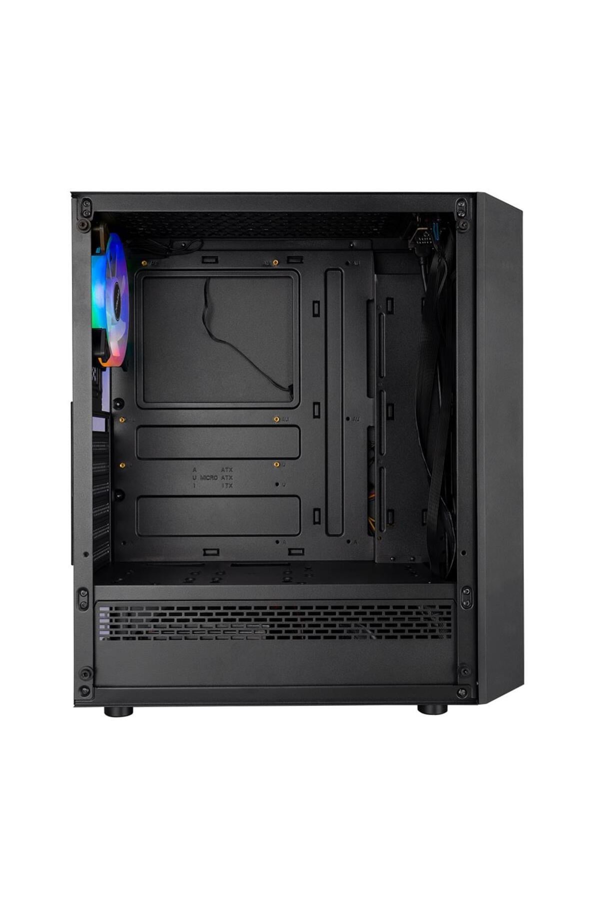 K250 PEAK 250W MICRO PSU Siyah USB3.0+USB2.0+TYPE-C+HD AUDIO Kompakt Mid-T PC Kasası