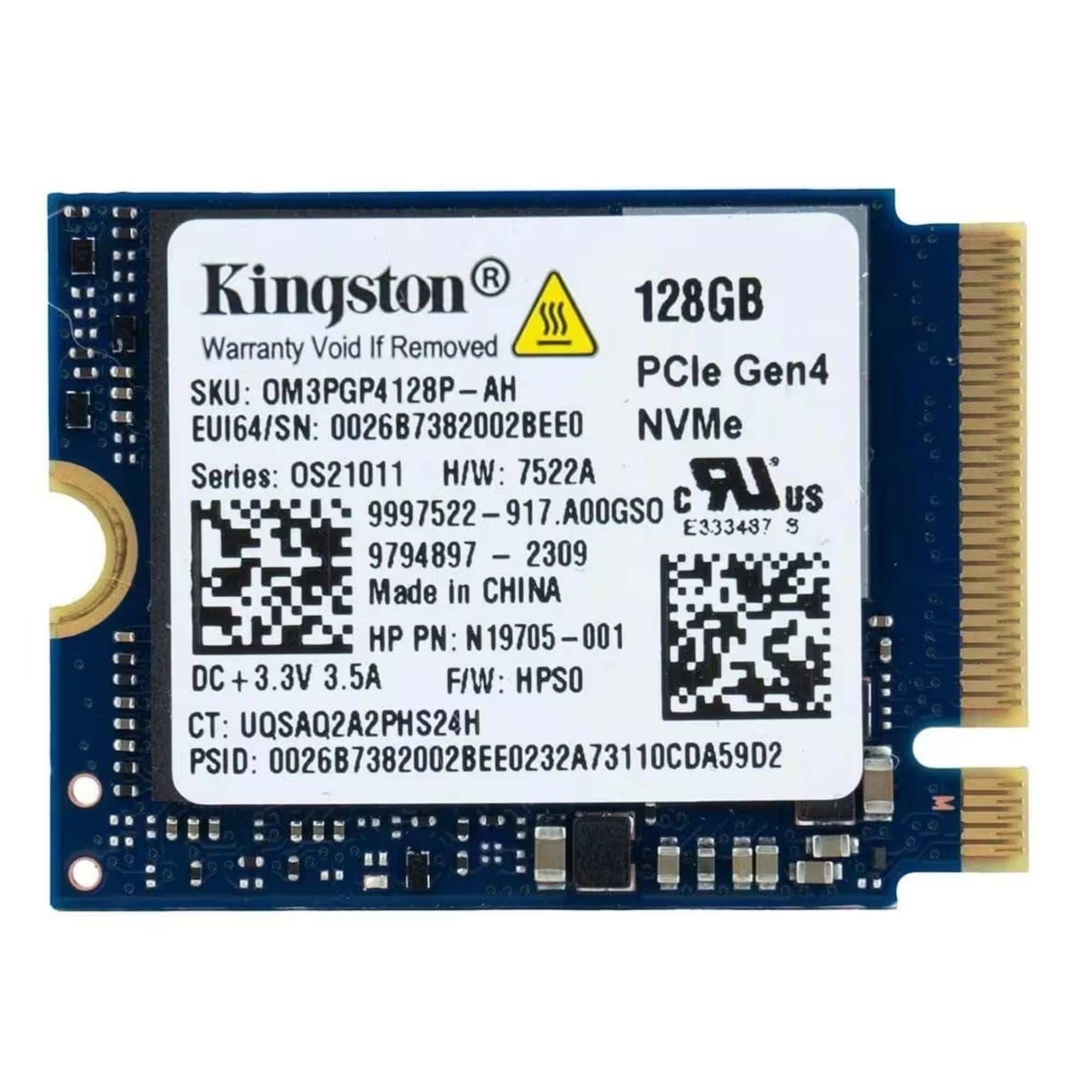 Kingston 0JPD7G M.2 (2230) GEN4 128GB SSD
