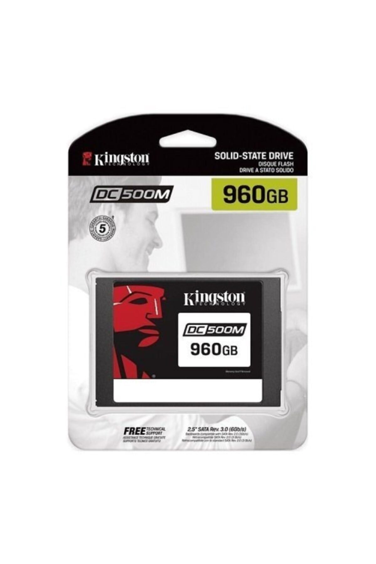 Kıngston 2,5'' 960gb Dc500m Sedc500m/960g 555mb/s 520mb/s Sata 3 (6gb/s) Enterprise Ssd