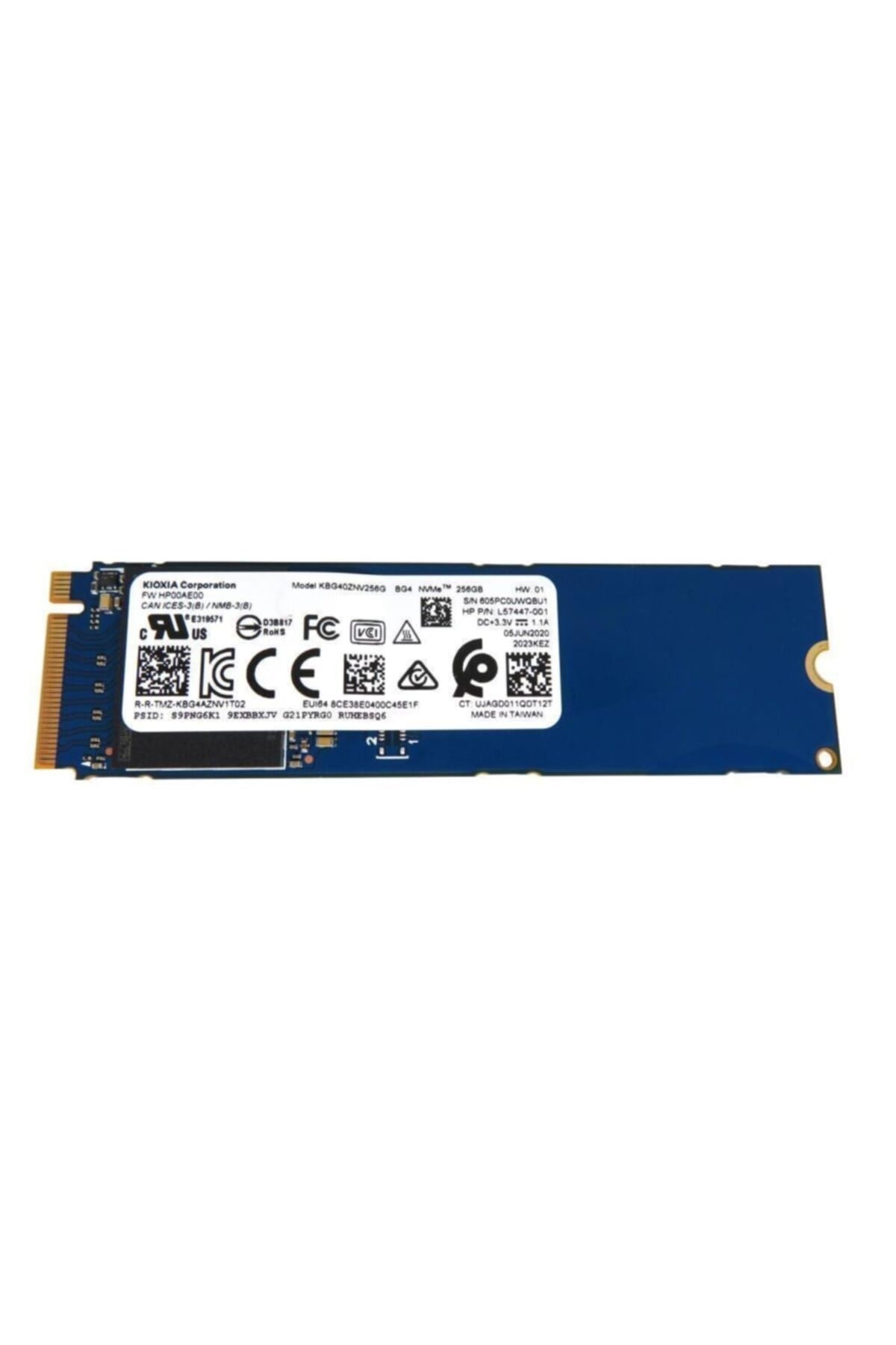 Kioxia Kbg40znv256g 256 Gb M.2 Nvme Ssd