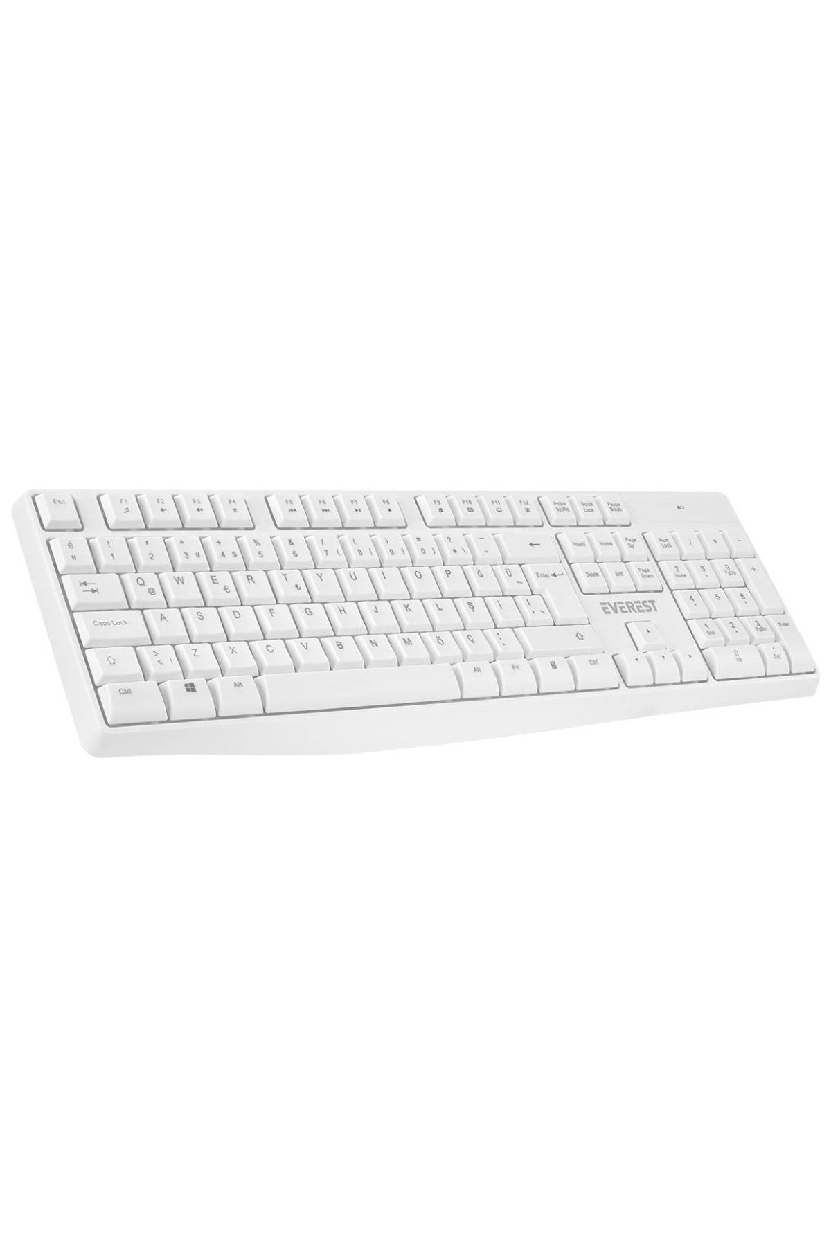 Km-7500 Beyaz Ultra Lüks Kablosuz Q Multimedia Klavye + Mouse Set