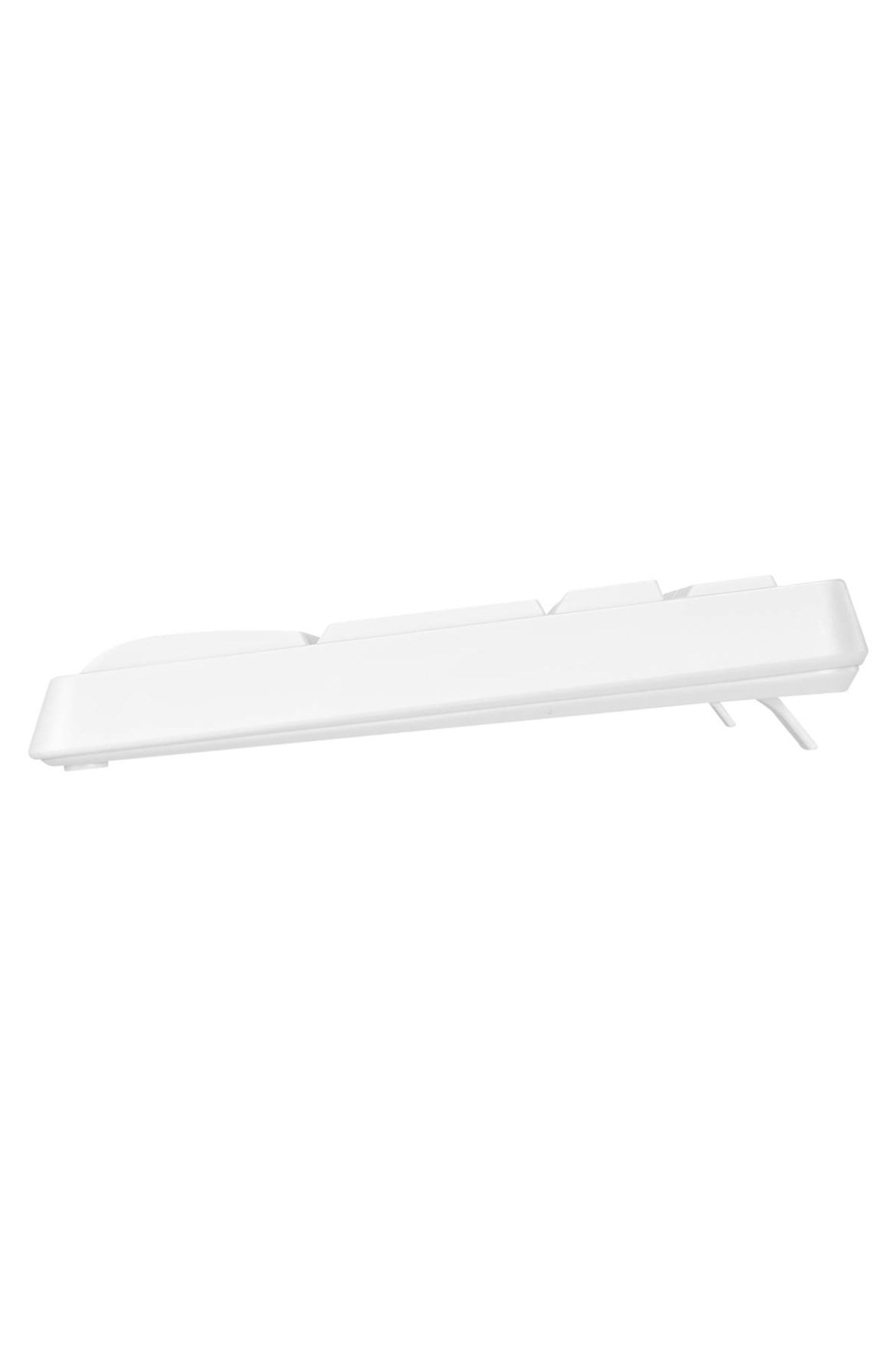 Km-7500 Beyaz Ultra Lüks Kablosuz Q Multimedia Klavye + Mouse Set